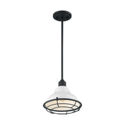 Nuvo Lighting - 60-7023 - One Light Pendant - Newbridge - Gloss White / Black