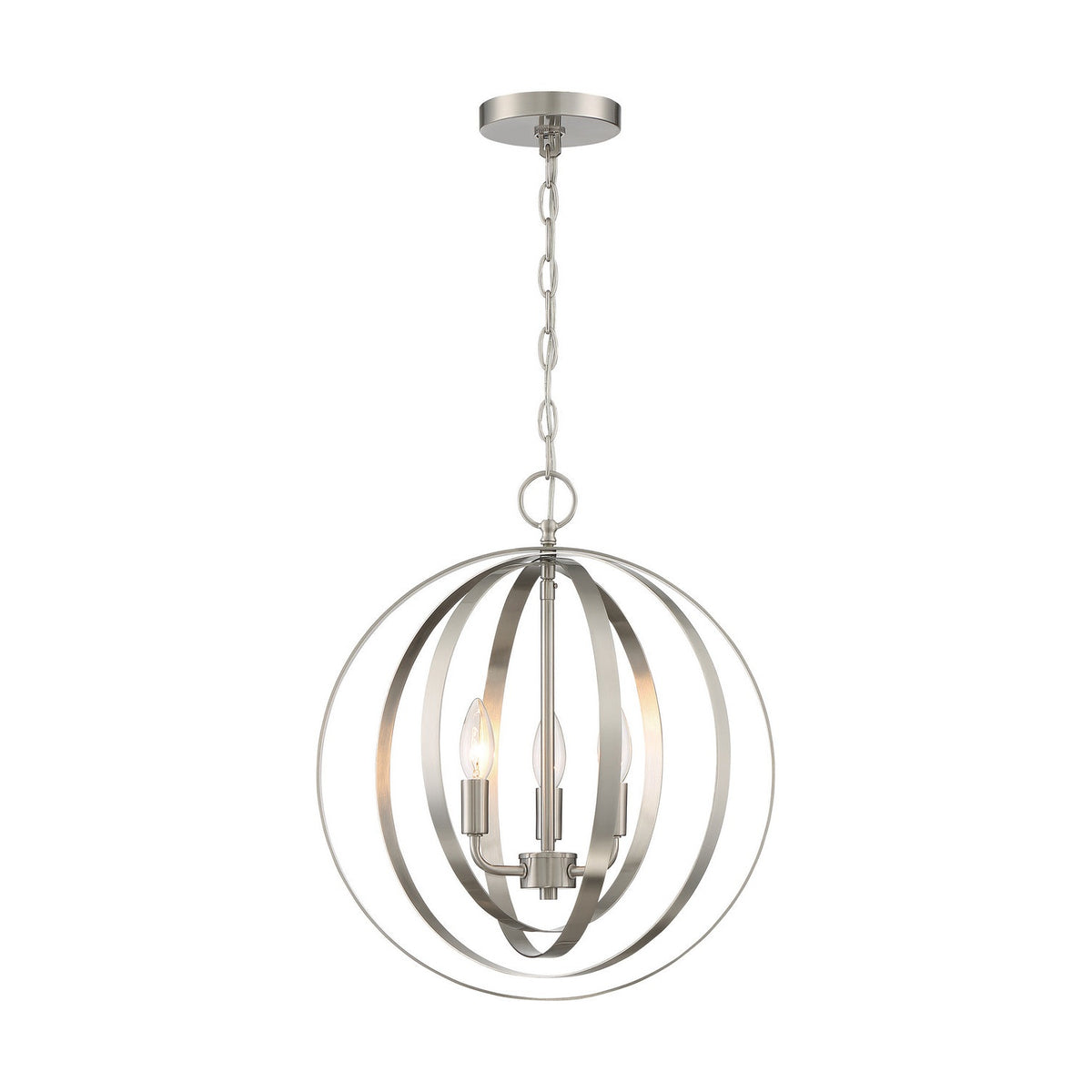 Nuvo Lighting - 60-7047 - Three Light Pendant - Pendleton - Brushed Nickel