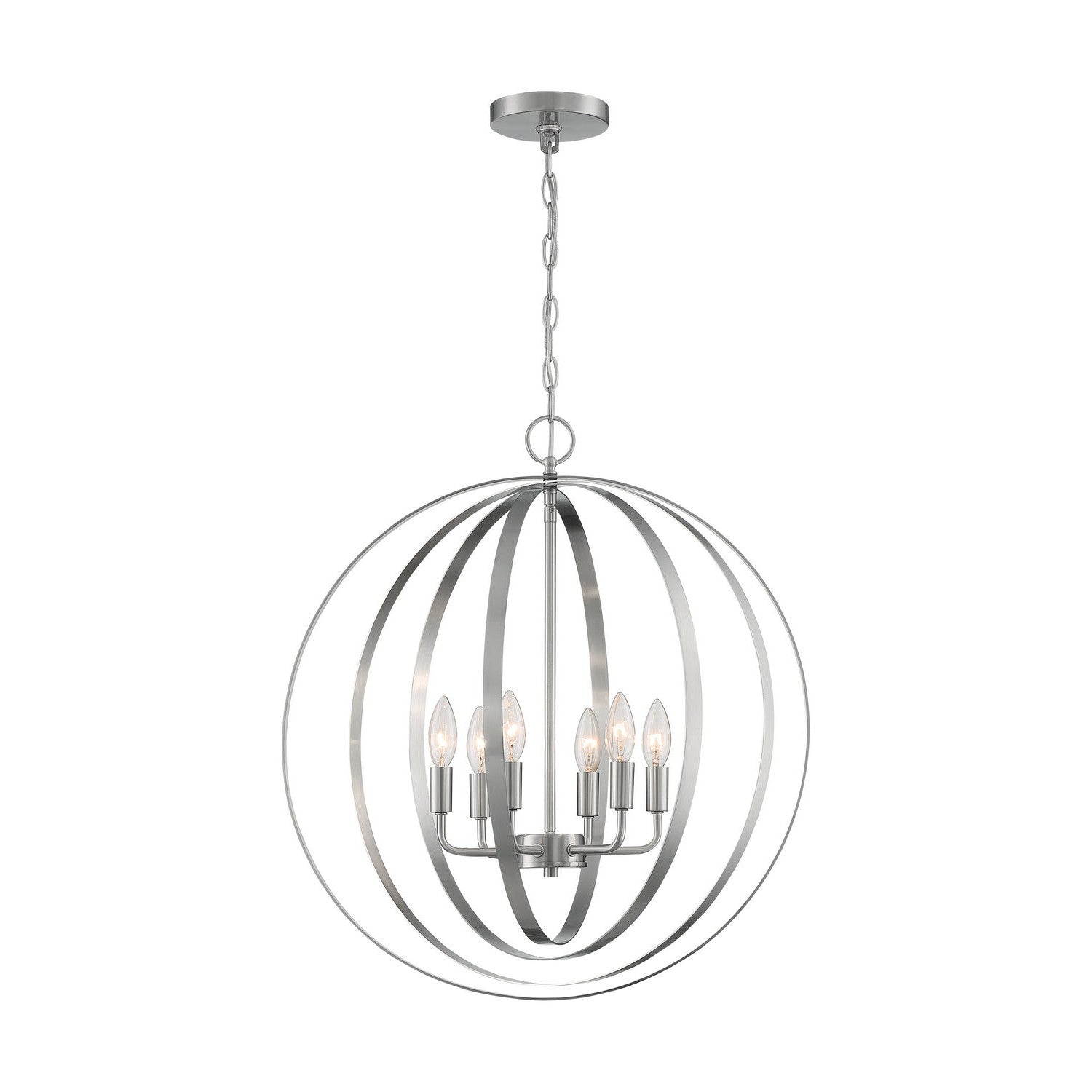 Nuvo Lighting - 60-7048 - Six Light Pendant - Pendleton - Brushed Nickel