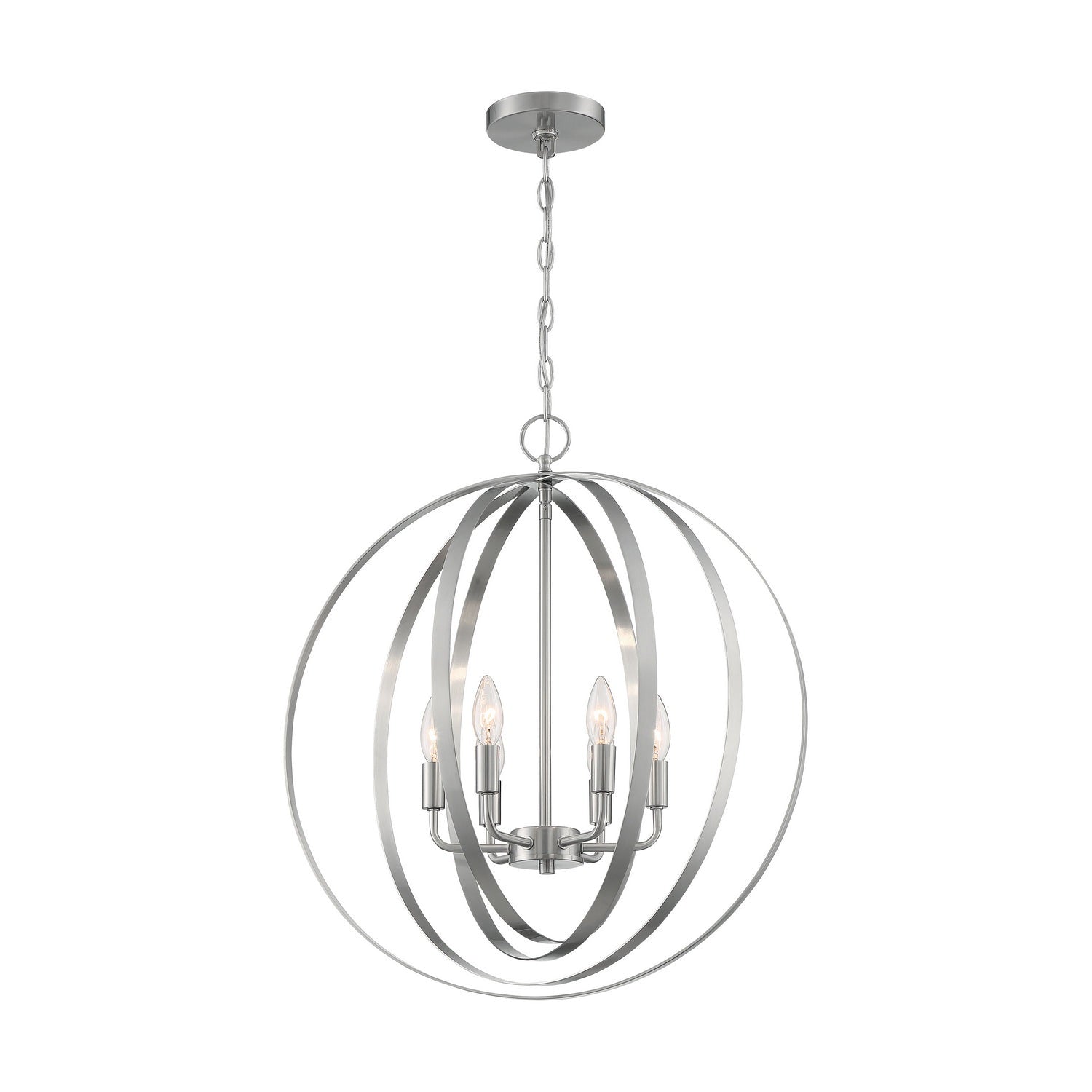 Nuvo Lighting - 60-7048 - Six Light Pendant - Pendleton - Brushed Nickel