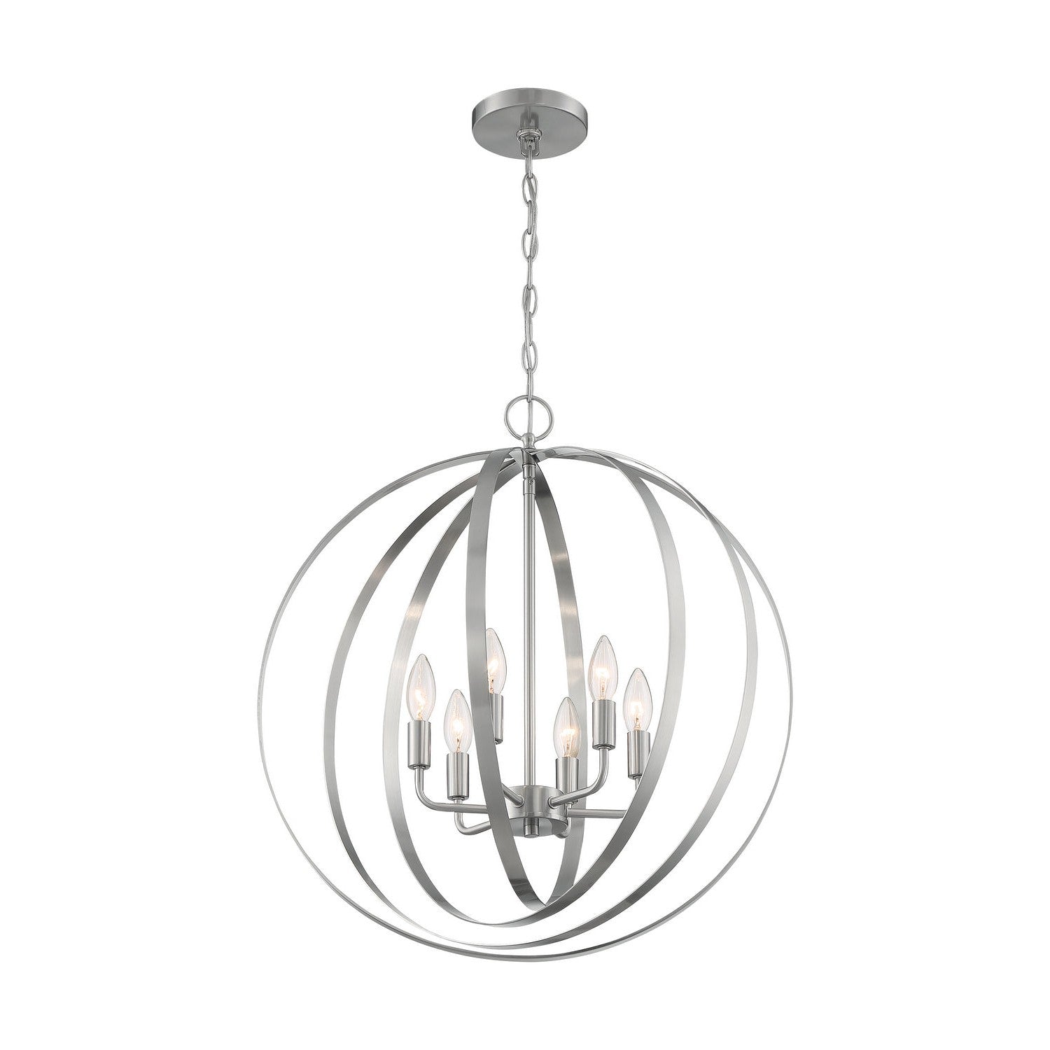 Nuvo Lighting - 60-7048 - Six Light Pendant - Pendleton - Brushed Nickel