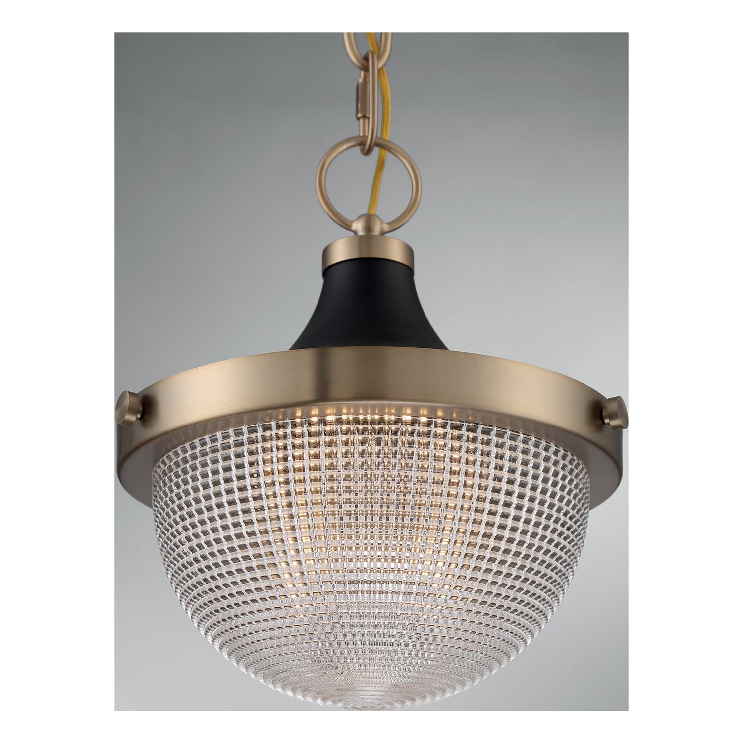 Nuvo Lighting - 60-7059 - One Light Pendant - Faro - Burnished Brass / Black