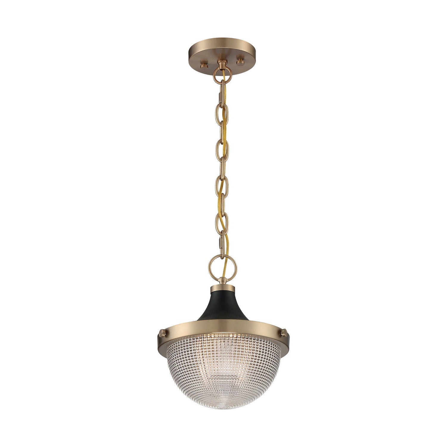 Nuvo Lighting - 60-7059 - One Light Pendant - Faro - Burnished Brass / Black