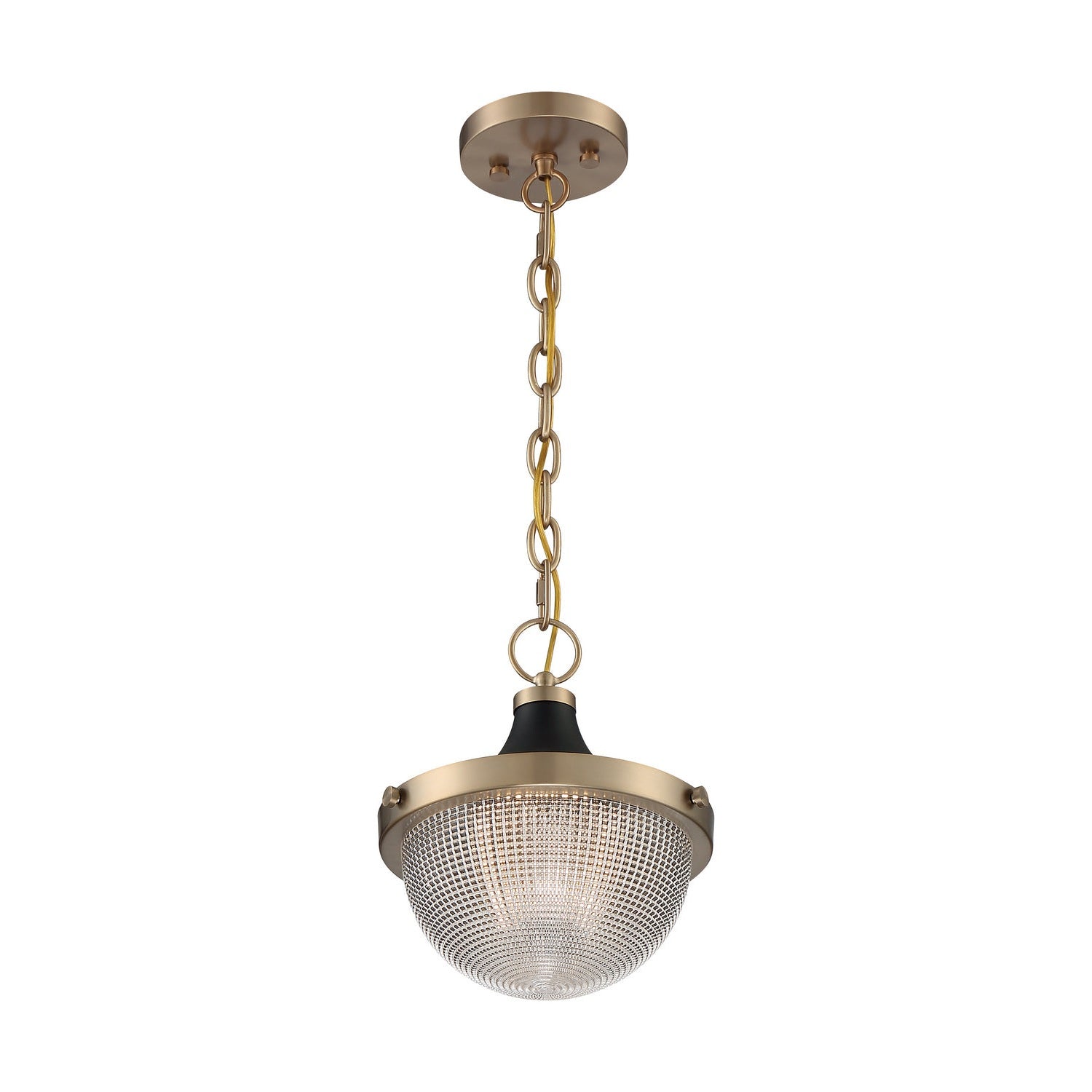 Nuvo Lighting - 60-7059 - One Light Pendant - Faro - Burnished Brass / Black