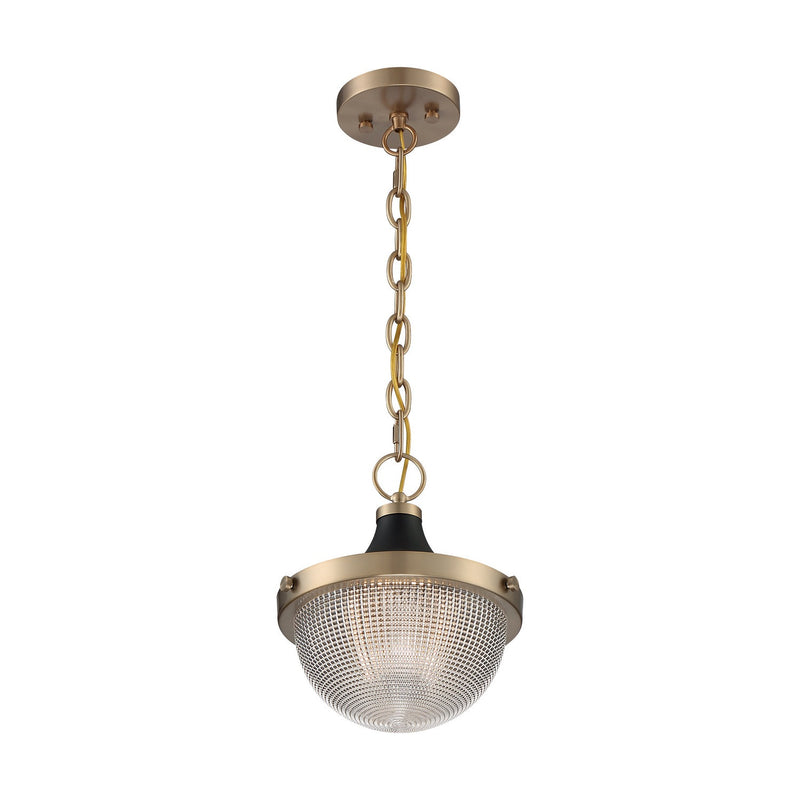 Nuvo Lighting - 60-7059 - One Light Pendant - Faro - Burnished Brass / Black