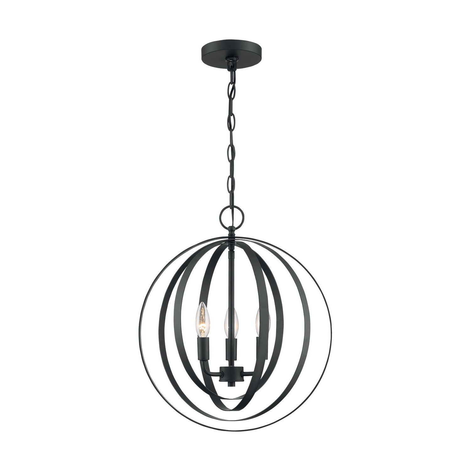 Nuvo Lighting - 60-7067 - Three Light Pendant - Pendleton - Matte Black