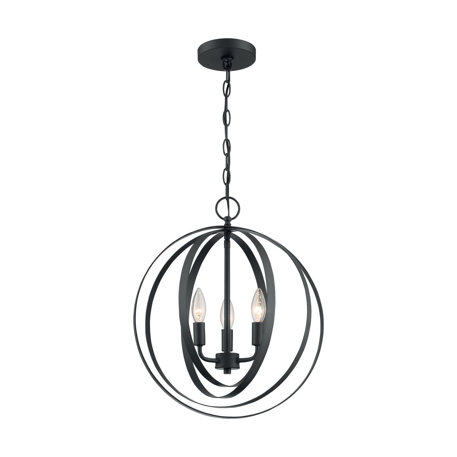 Nuvo Lighting - 60-7067 - Three Light Pendant - Pendleton - Matte Black