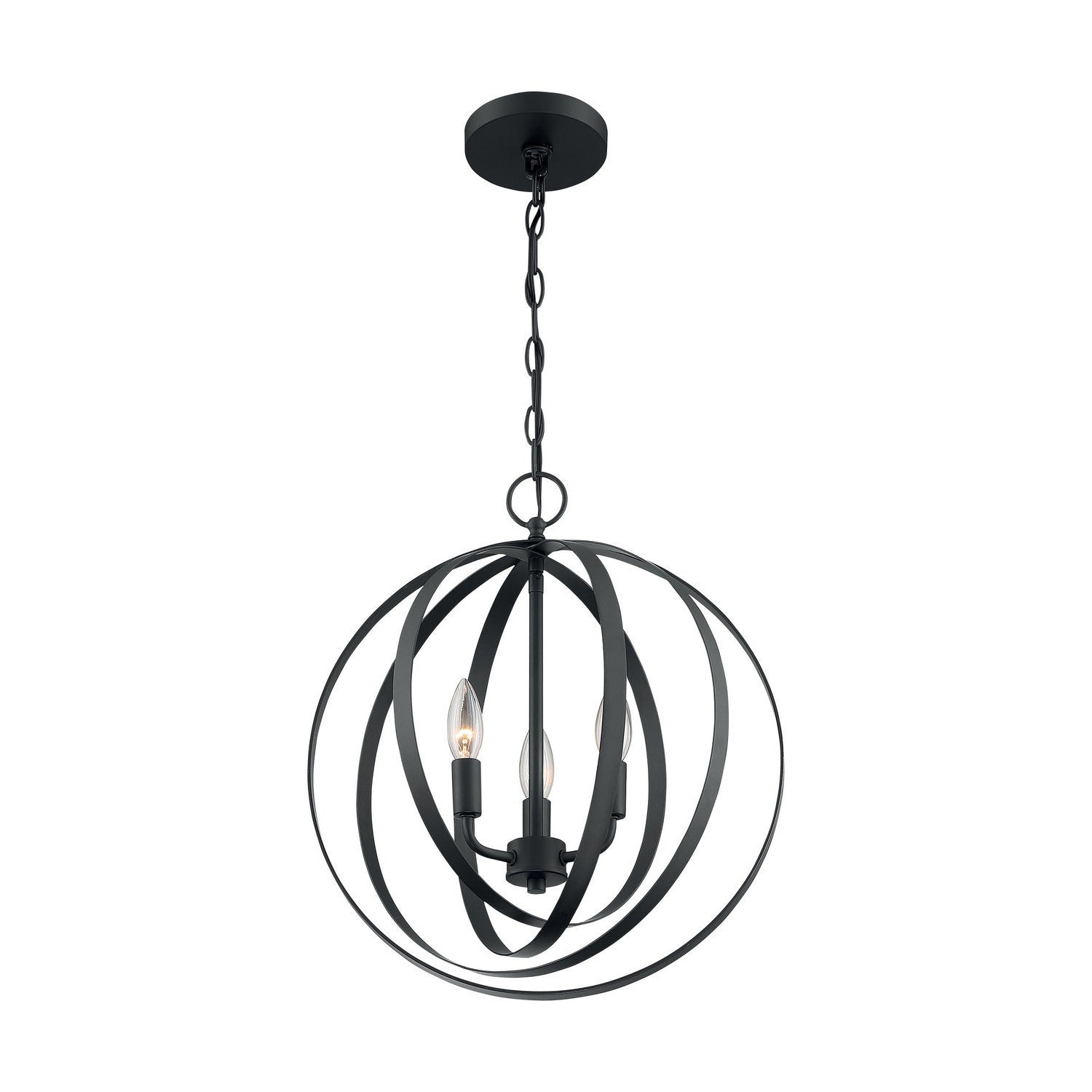 Nuvo Lighting - 60-7067 - Three Light Pendant - Pendleton - Matte Black