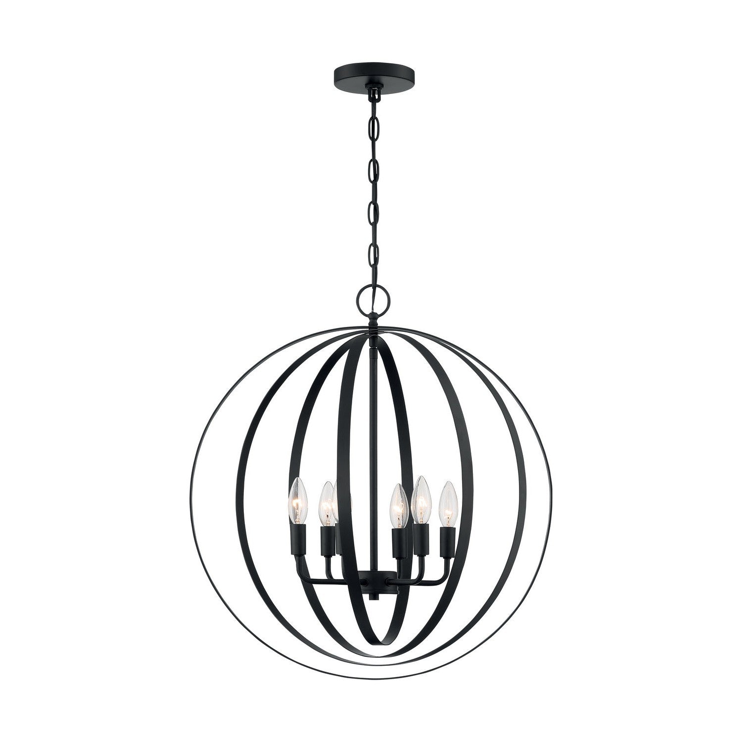 Nuvo Lighting - 60-7068 - Six Light Pendant - Pendleton - Matte Black