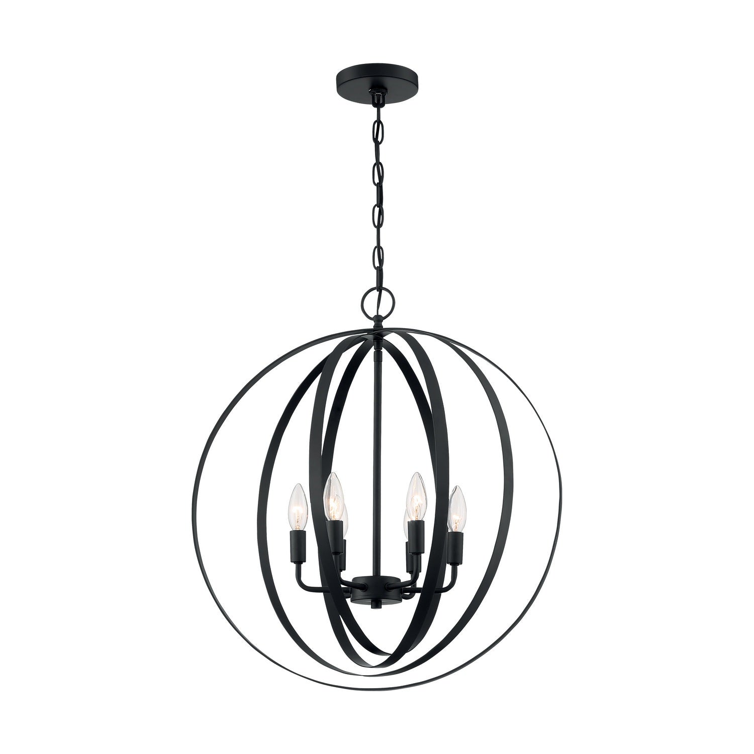 Nuvo Lighting - 60-7068 - Six Light Pendant - Pendleton - Matte Black