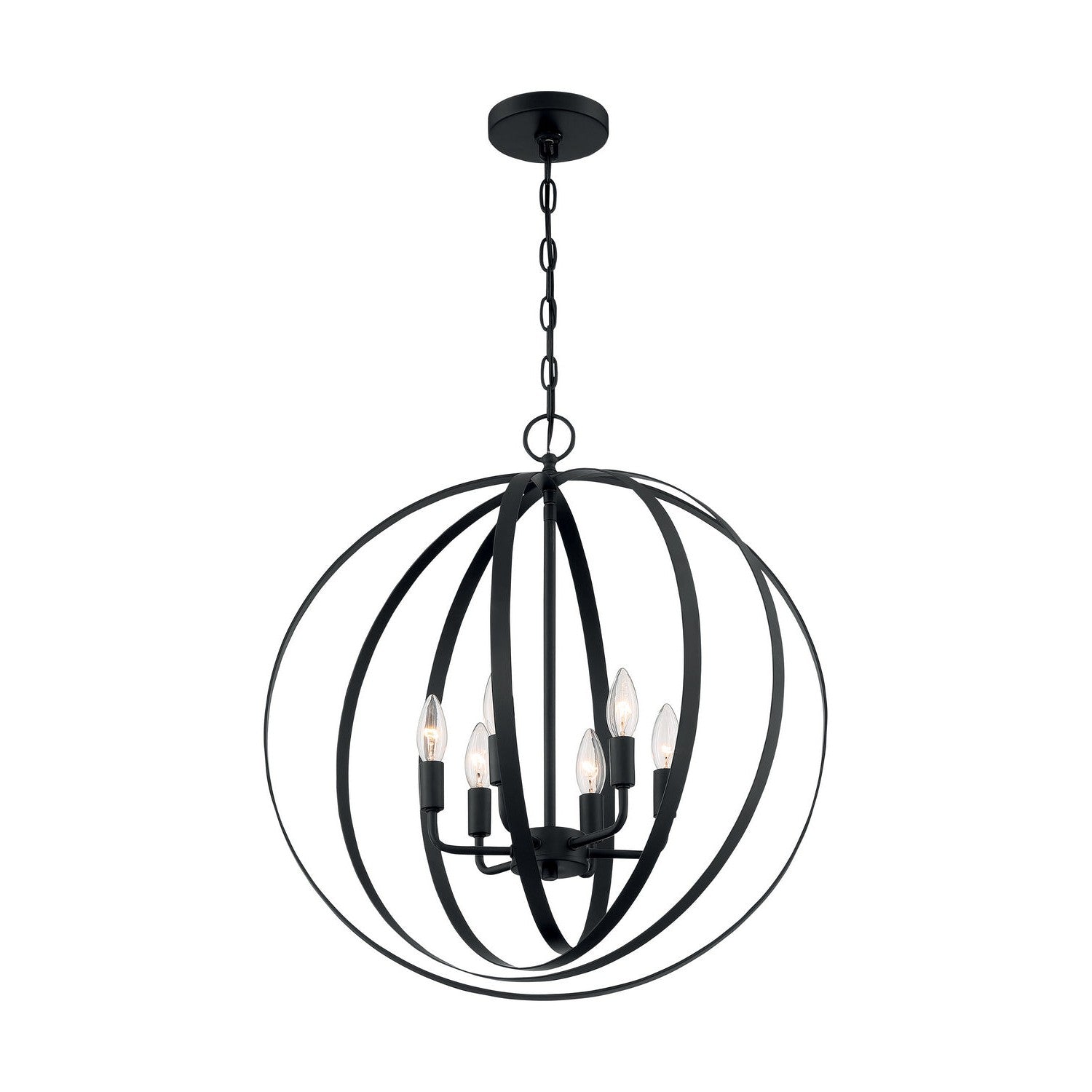Nuvo Lighting - 60-7068 - Six Light Pendant - Pendleton - Matte Black