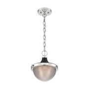 Nuvo Lighting - 60-7069 - One Light Pendant - Faro - Polished Nickel / Black