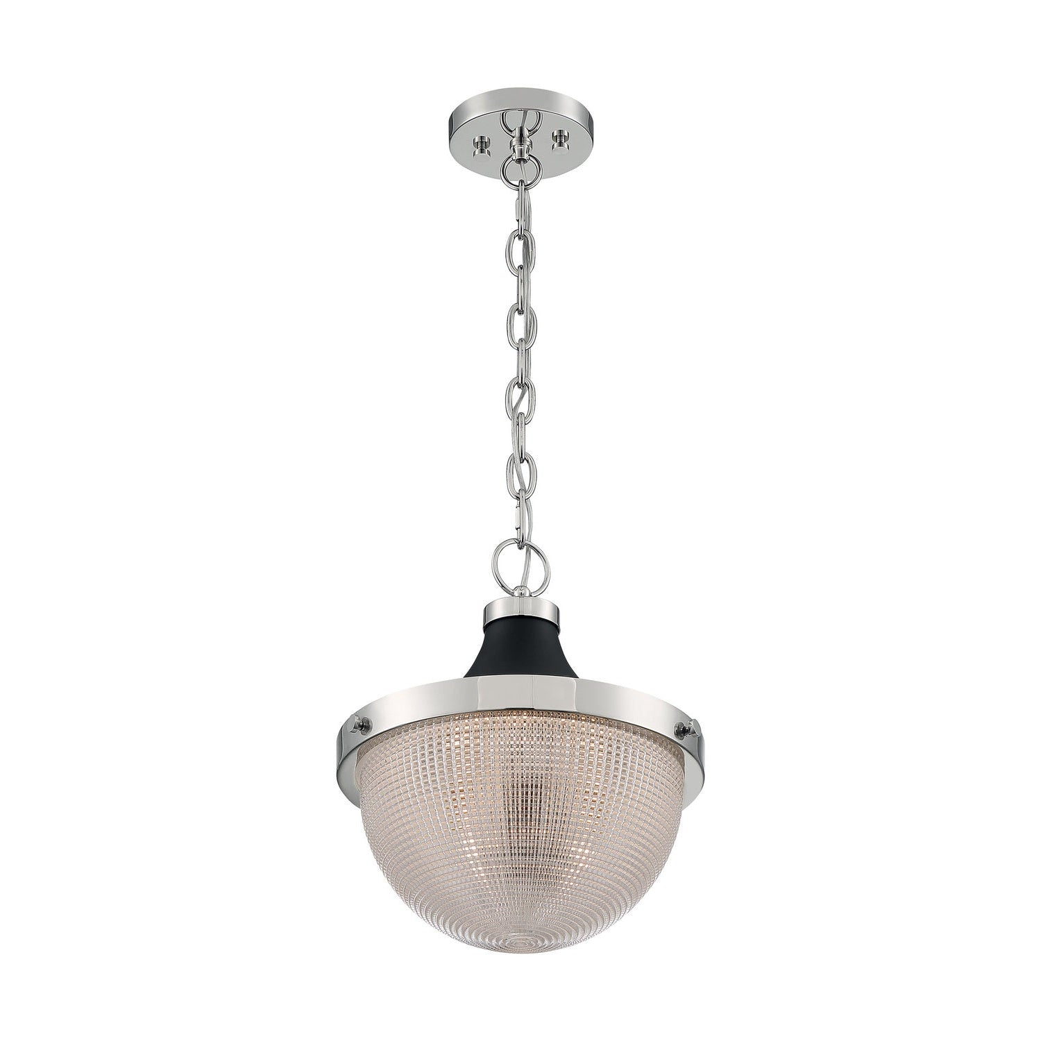 Nuvo Lighting - 60-7070 - One Light Pendant - Faro - Polished Nickel / Black