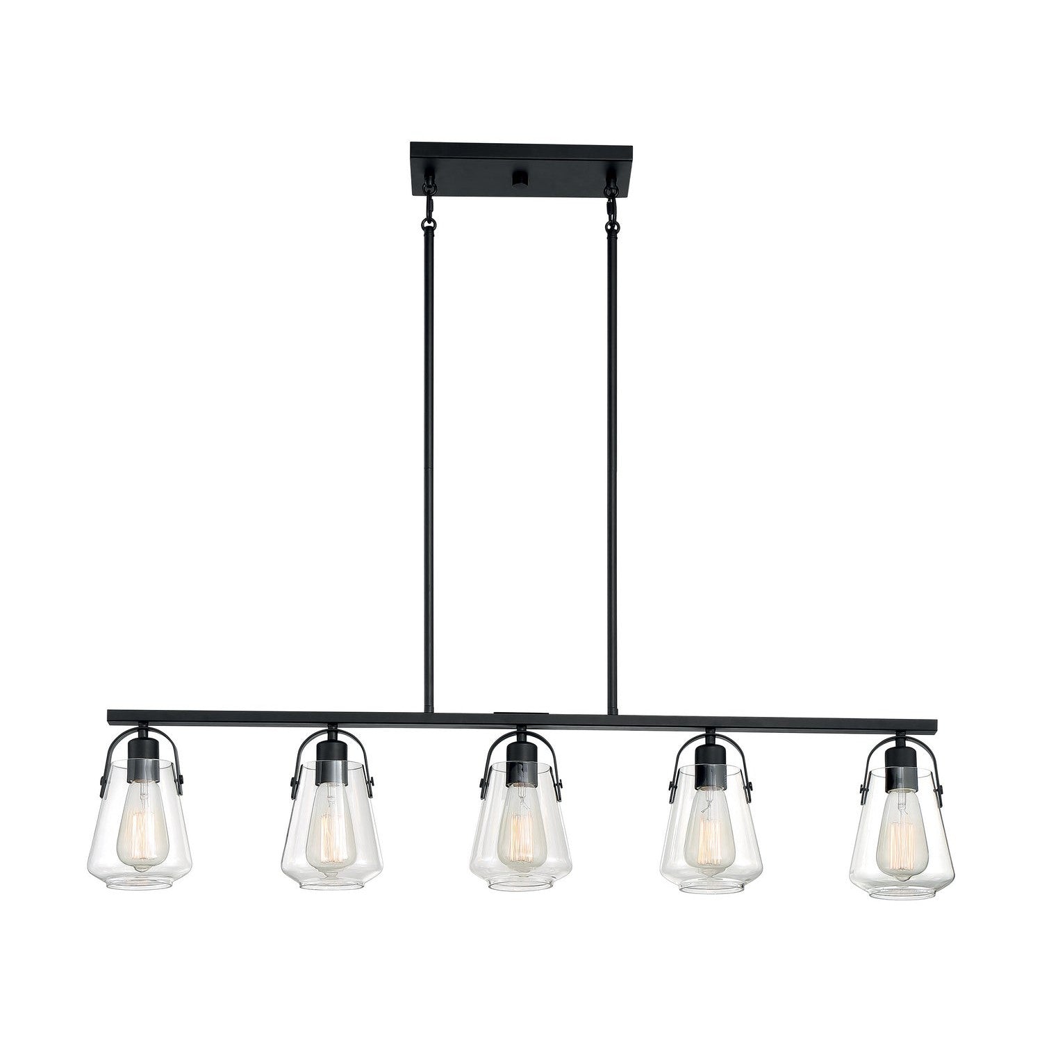 Nuvo Lighting - 60-7104 - Five Light Island Pendant - Skybridge - Matte Black