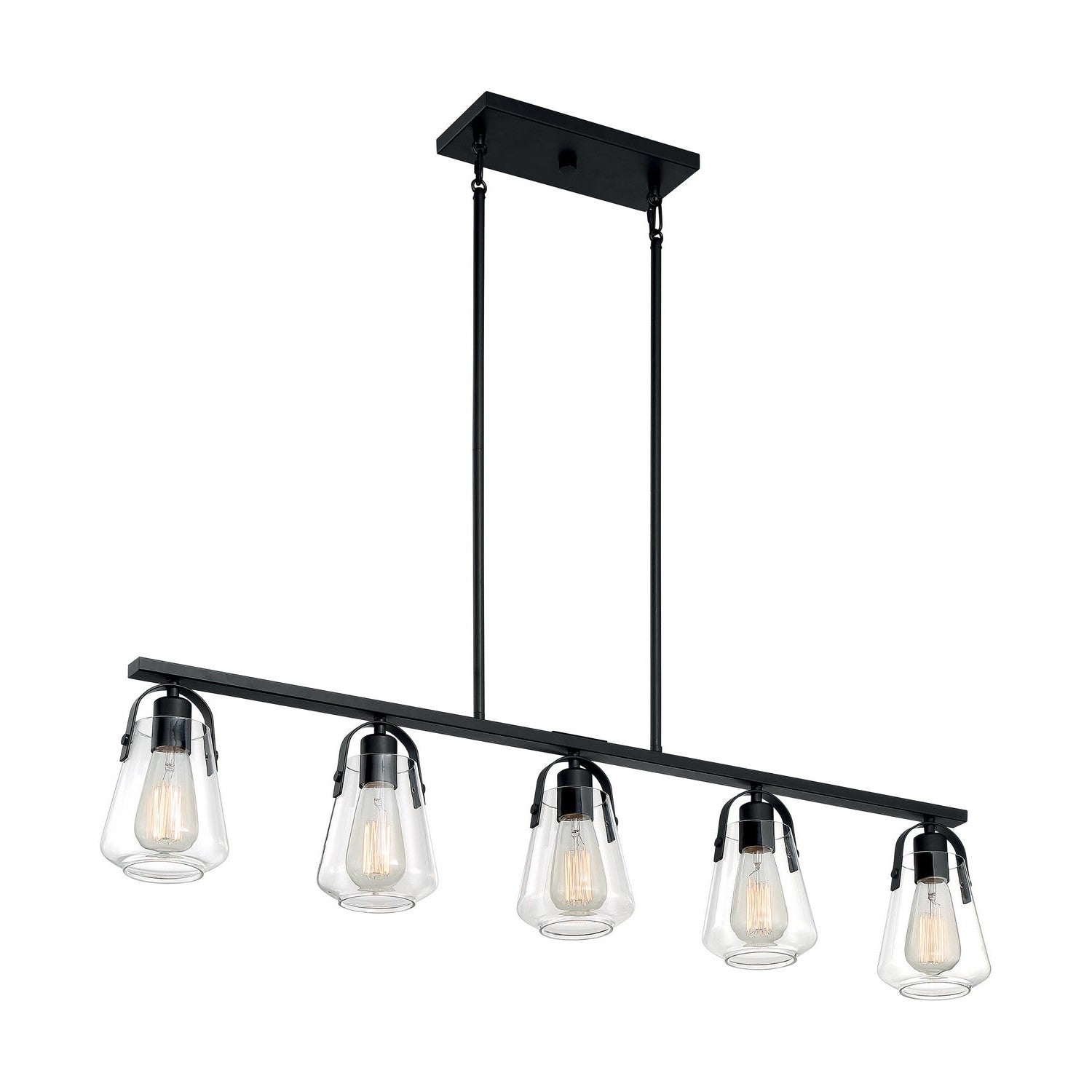 Nuvo Lighting - 60-7104 - Five Light Island Pendant - Skybridge - Matte Black