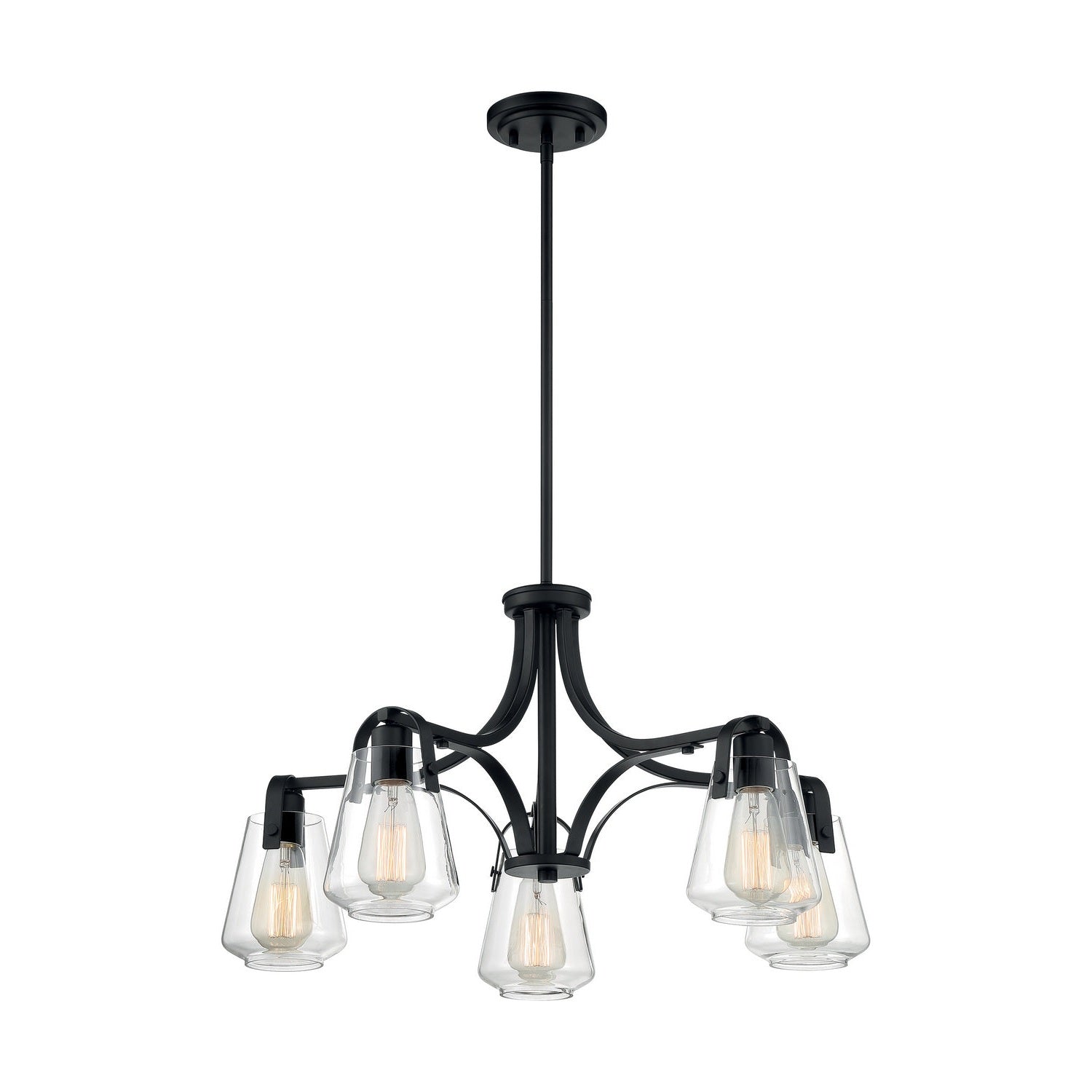 Nuvo Lighting - 60-7105 - Five Light Chandelier - Skybridge - Matte Black