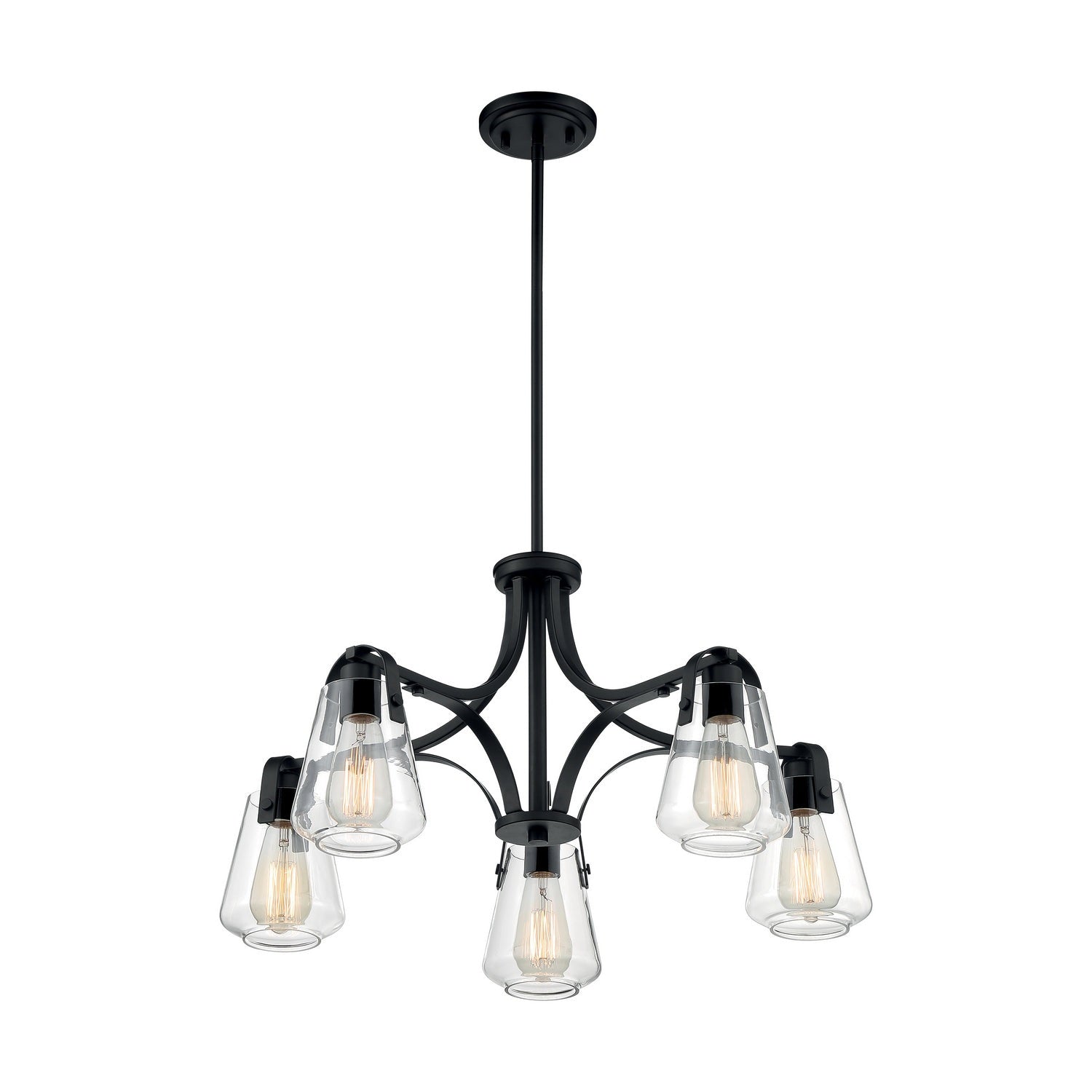 Nuvo Lighting - 60-7105 - Five Light Chandelier - Skybridge - Matte Black