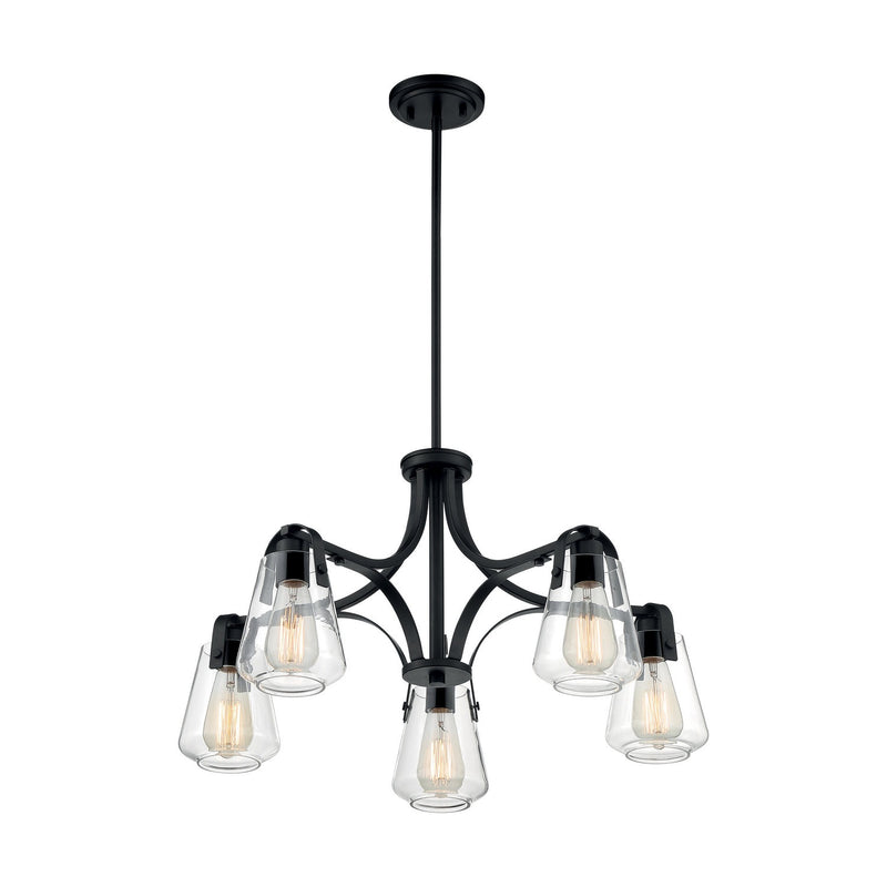 Nuvo Lighting - 60-7105 - Five Light Chandelier - Skybridge - Matte Black