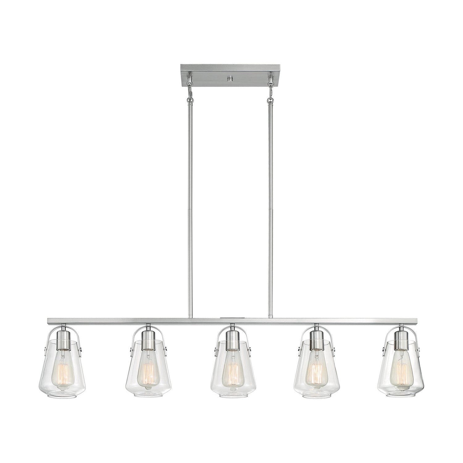 Nuvo Lighting - 60-7114 - Five Light Island Pendant - Skybridge - Brushed Nickel