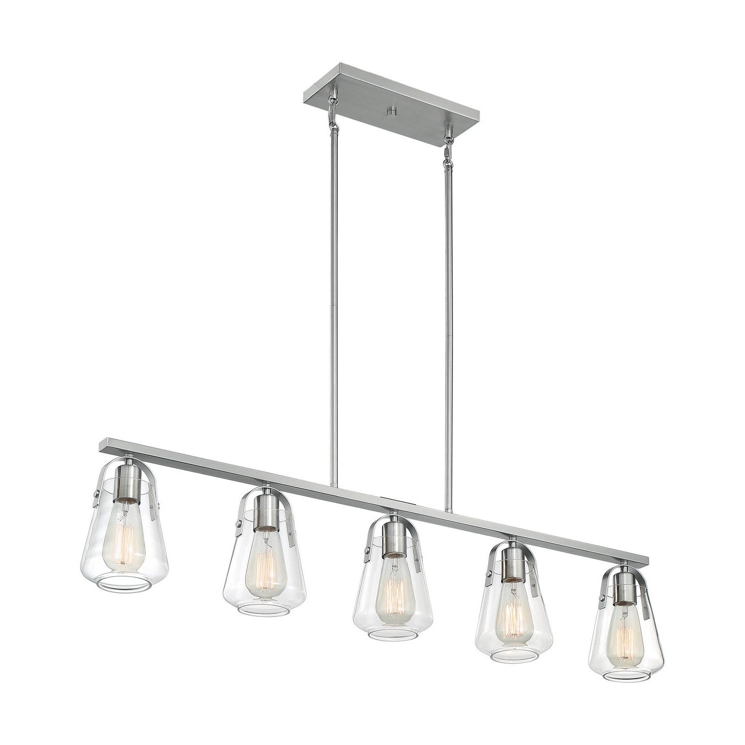 Nuvo Lighting - 60-7114 - Five Light Island Pendant - Skybridge - Brushed Nickel