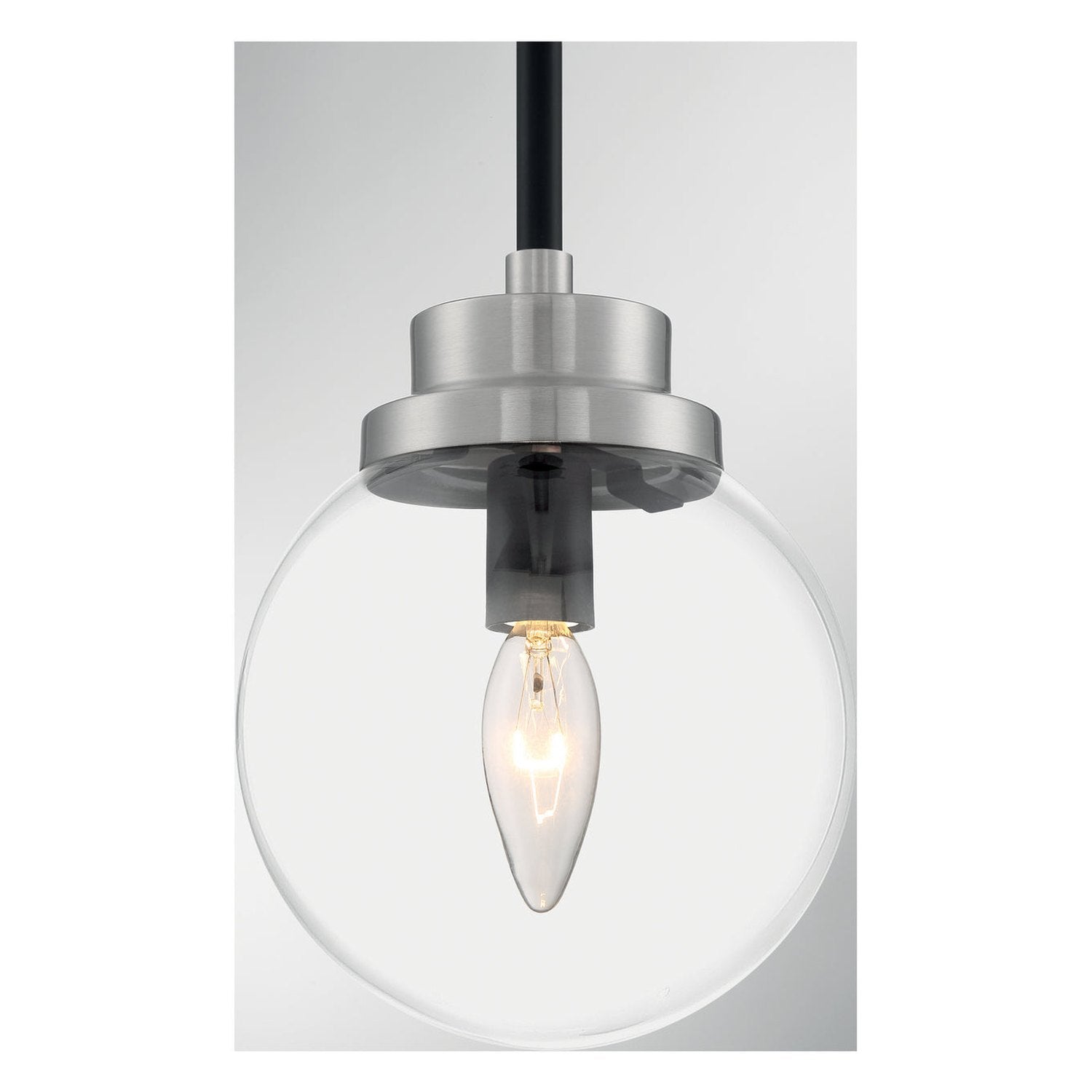 Nuvo Lighting - 60-7131 - One Light Pendant - Axis - Matte Black / Brushed Nickel