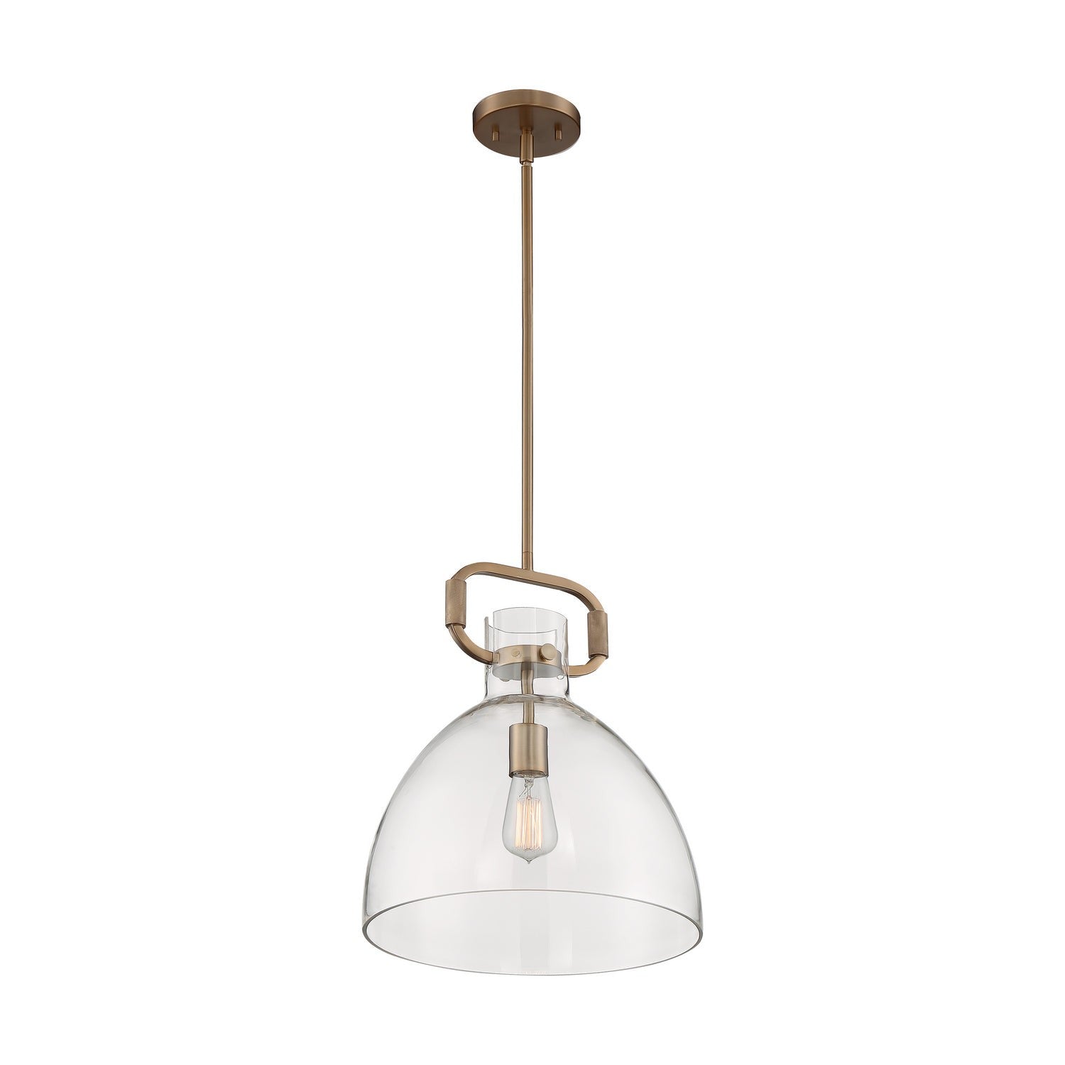 Nuvo Lighting - 60-7142 - One Light Pendant - Teresa - Burnished Brass