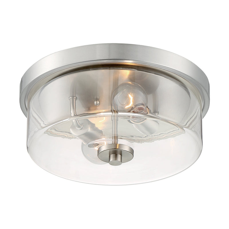 Nuvo Lighting - 60-7168 - Two Light Flush Mount - Sommerset - Brushed Nickel