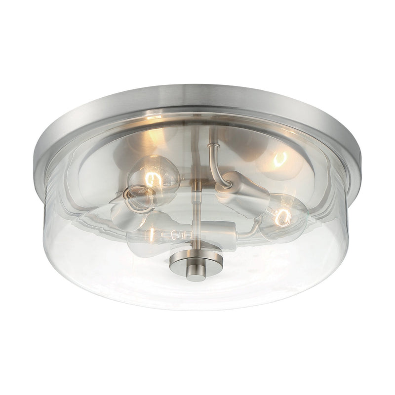 Nuvo Lighting - 60-7169 - Three Light Flush Mount - Sommerset - Brushed Nickel