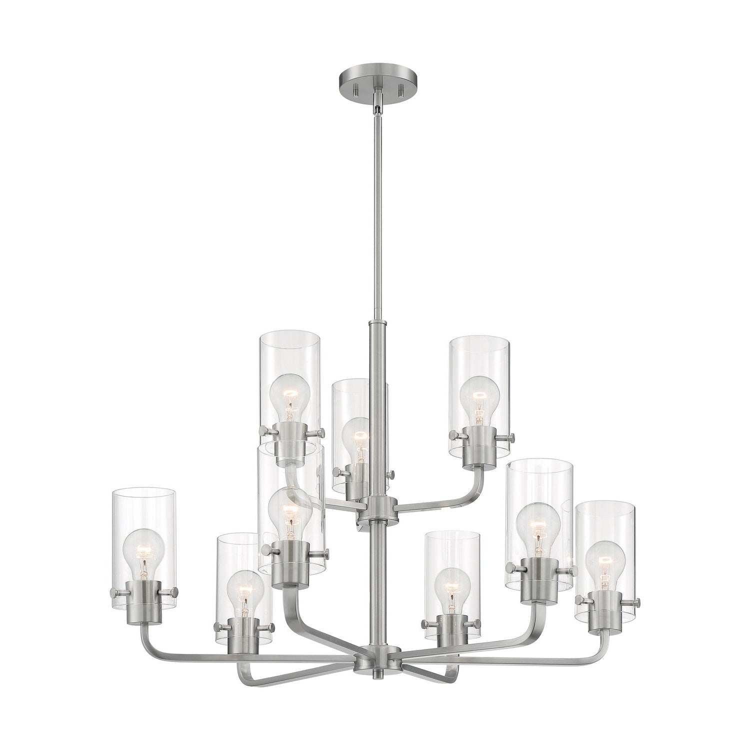 Nuvo Lighting - 60-7179 - Nine Light Chandelier - Sommerset - Brushed Nickel
