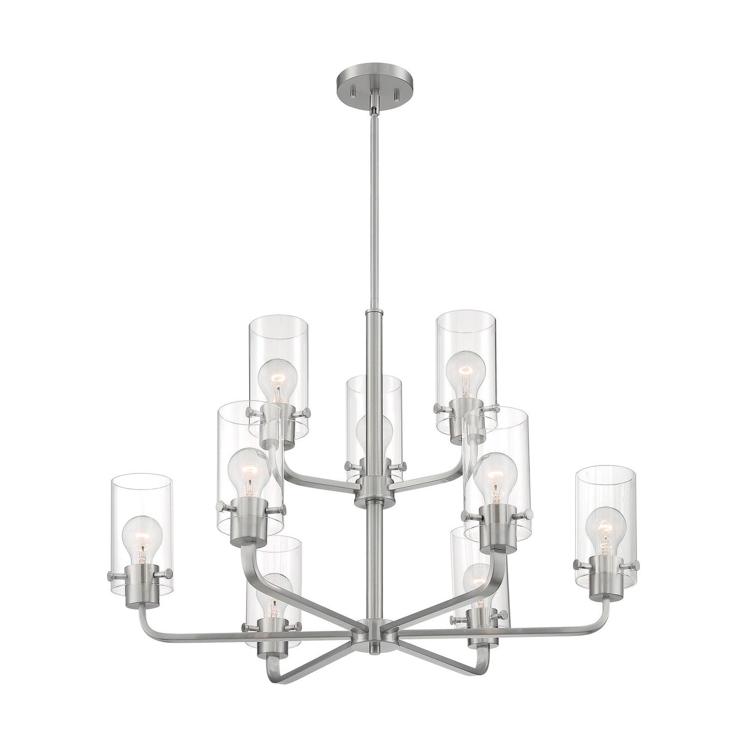 Nuvo Lighting - 60-7179 - Nine Light Chandelier - Sommerset - Brushed Nickel