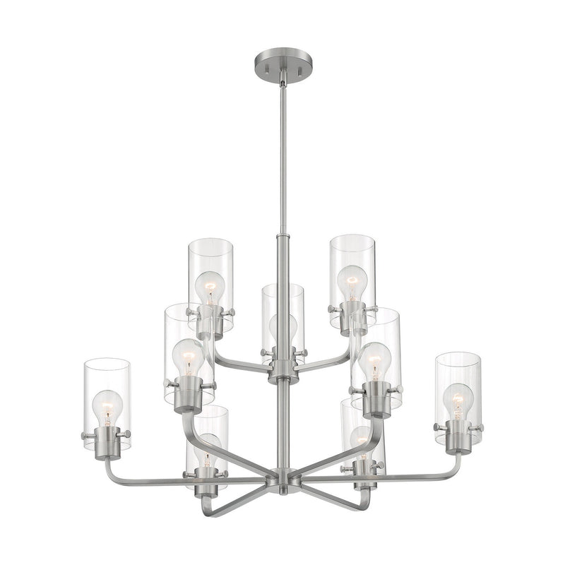 Nuvo Lighting - 60-7179 - Nine Light Chandelier - Sommerset - Brushed Nickel