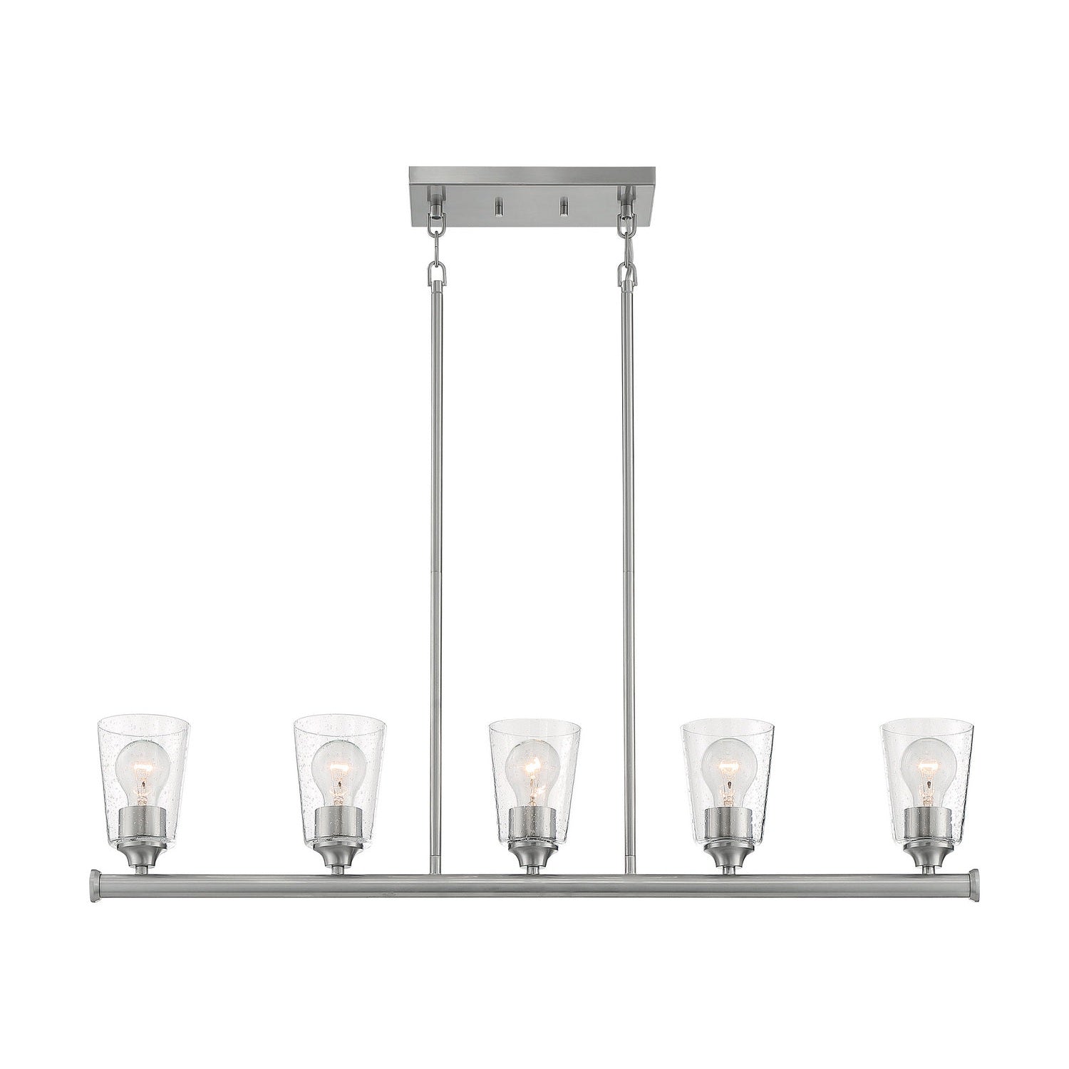 Nuvo Lighting - 60-7186 - Five Light Island Pendant - Bransel - Brushed Nickel