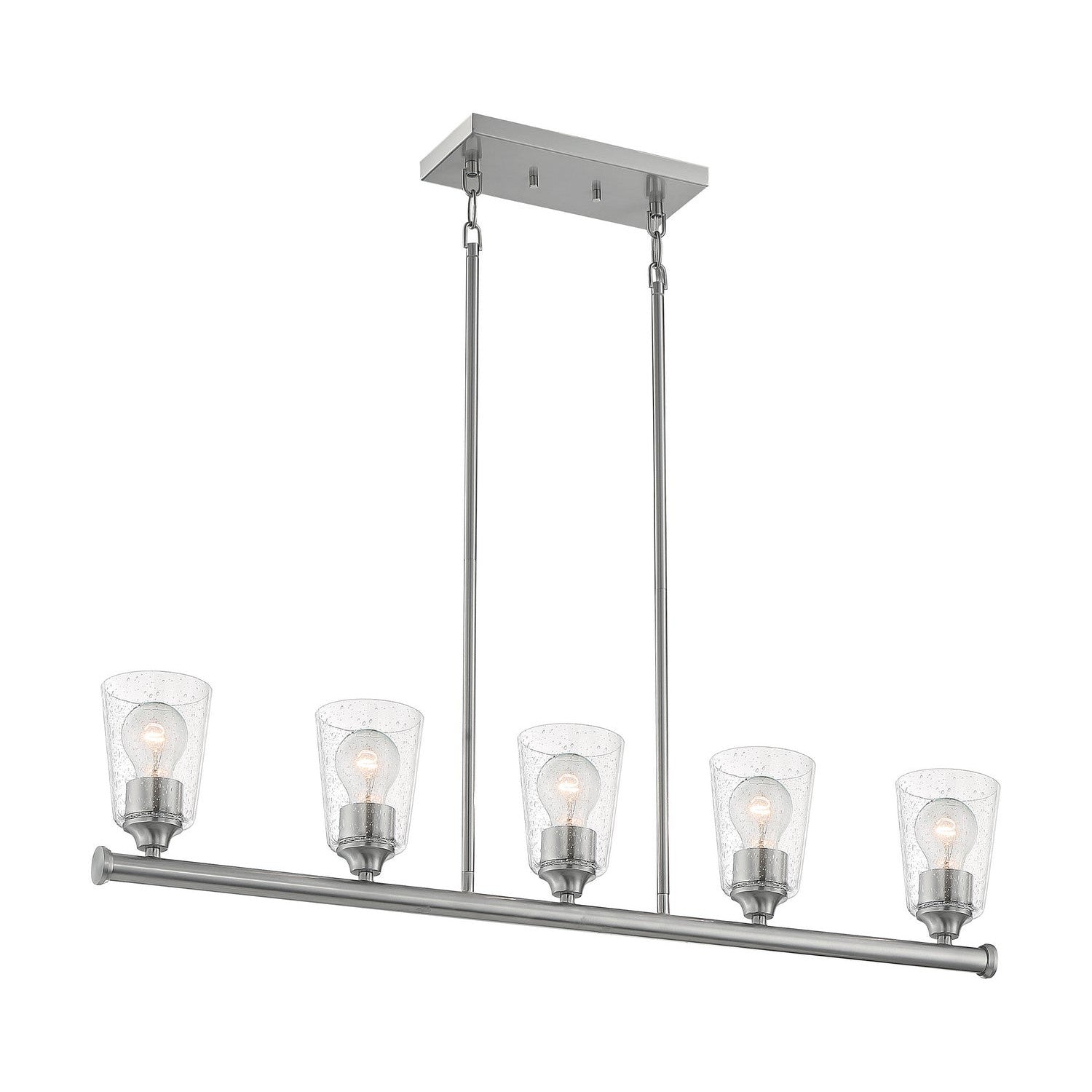 Nuvo Lighting - 60-7186 - Five Light Island Pendant - Bransel - Brushed Nickel