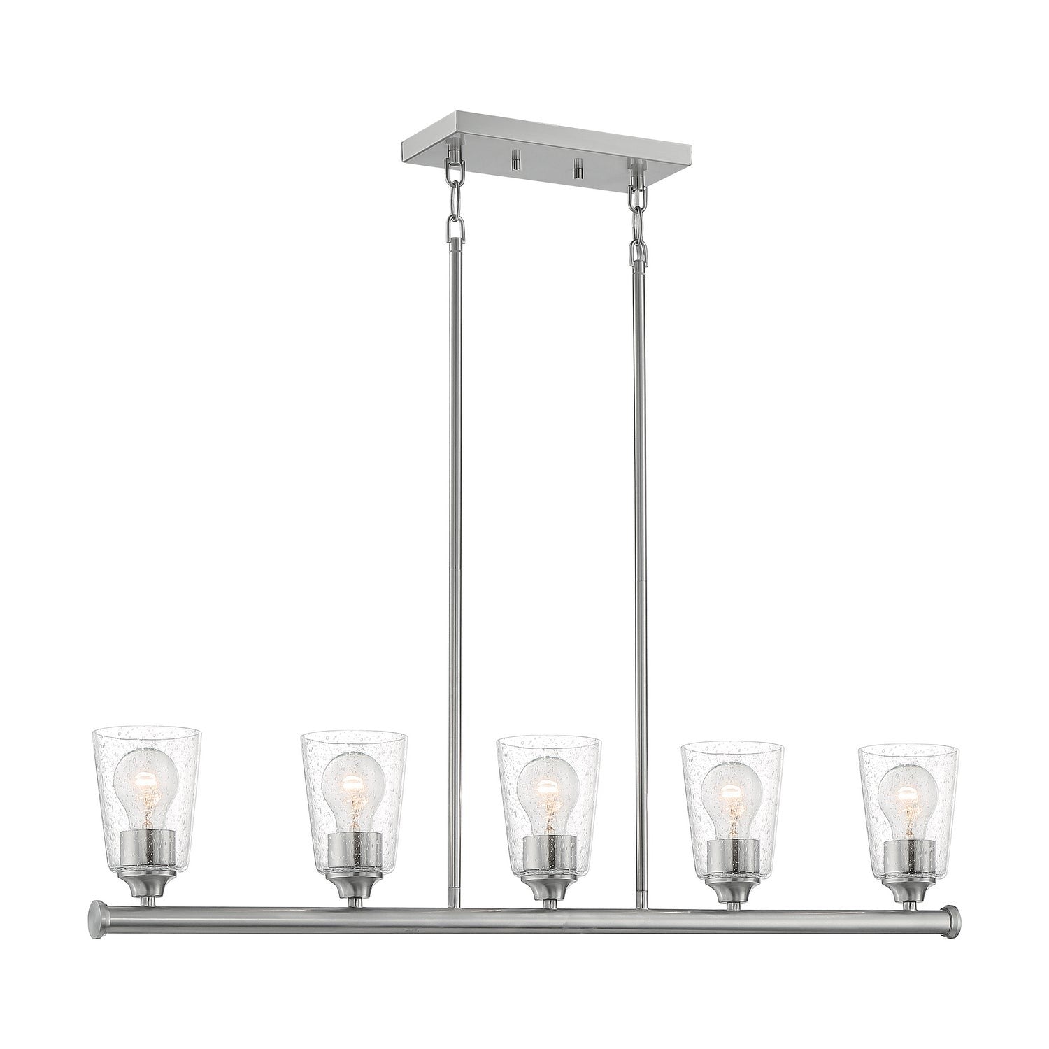 Nuvo Lighting - 60-7186 - Five Light Island Pendant - Bransel - Brushed Nickel