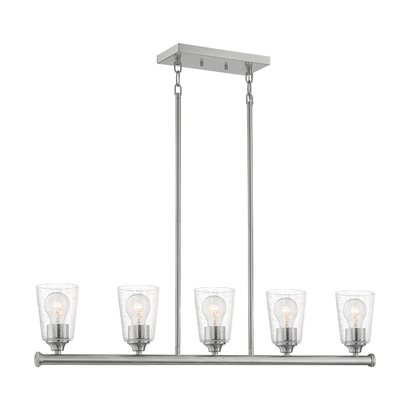 Nuvo Lighting - 60-7186 - Five Light Island Pendant - Bransel - Brushed Nickel