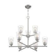Nuvo Lighting - 60-7189 - Nine Light Chandelier - Bransel - Brushed Nickel
