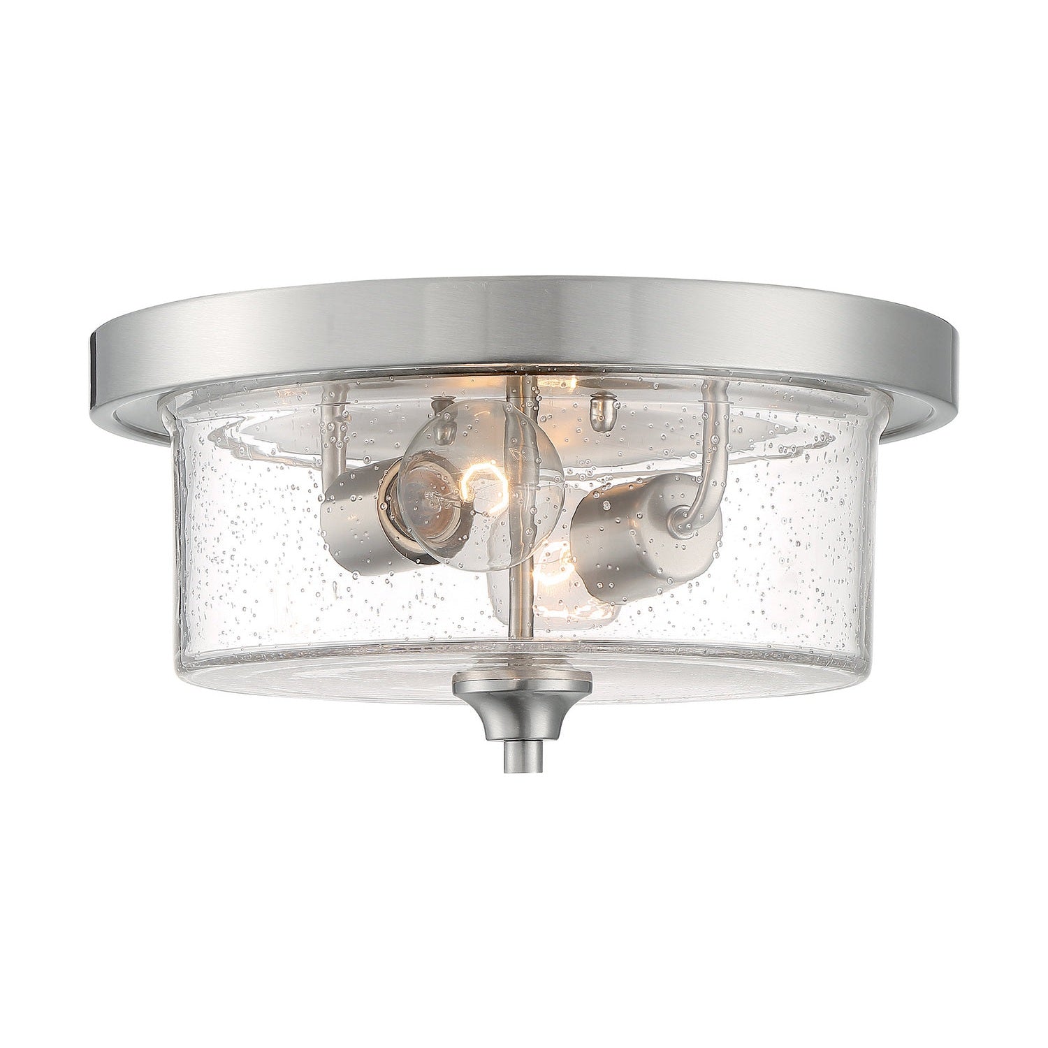 Nuvo Lighting - 60-7190 - Two Light Flush Mount - Bransel - Brushed Nickel