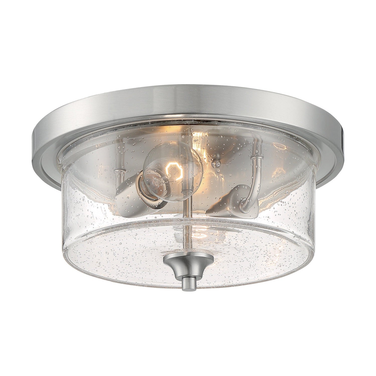 Nuvo Lighting - 60-7190 - Two Light Flush Mount - Bransel - Brushed Nickel