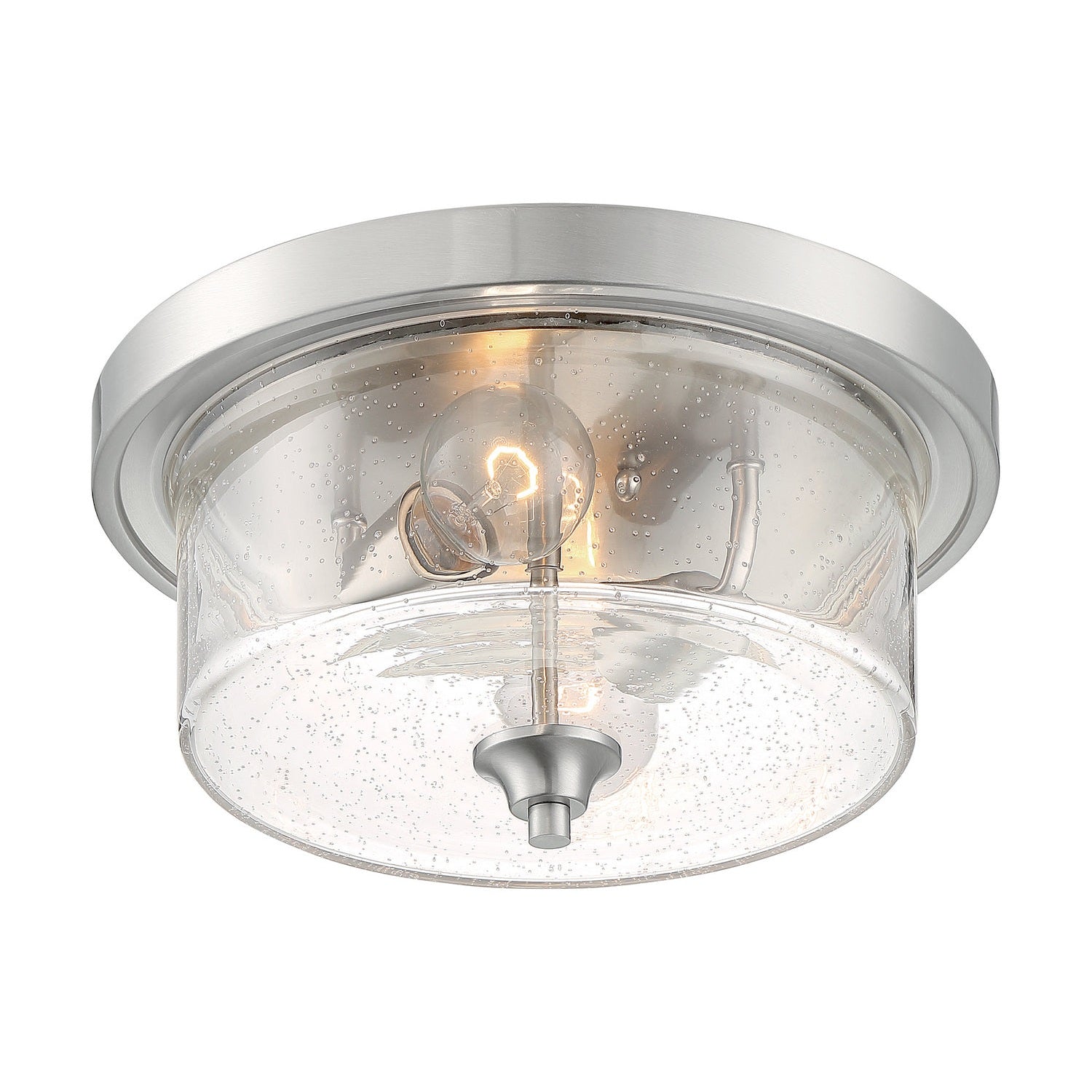 Nuvo Lighting - 60-7190 - Two Light Flush Mount - Bransel - Brushed Nickel