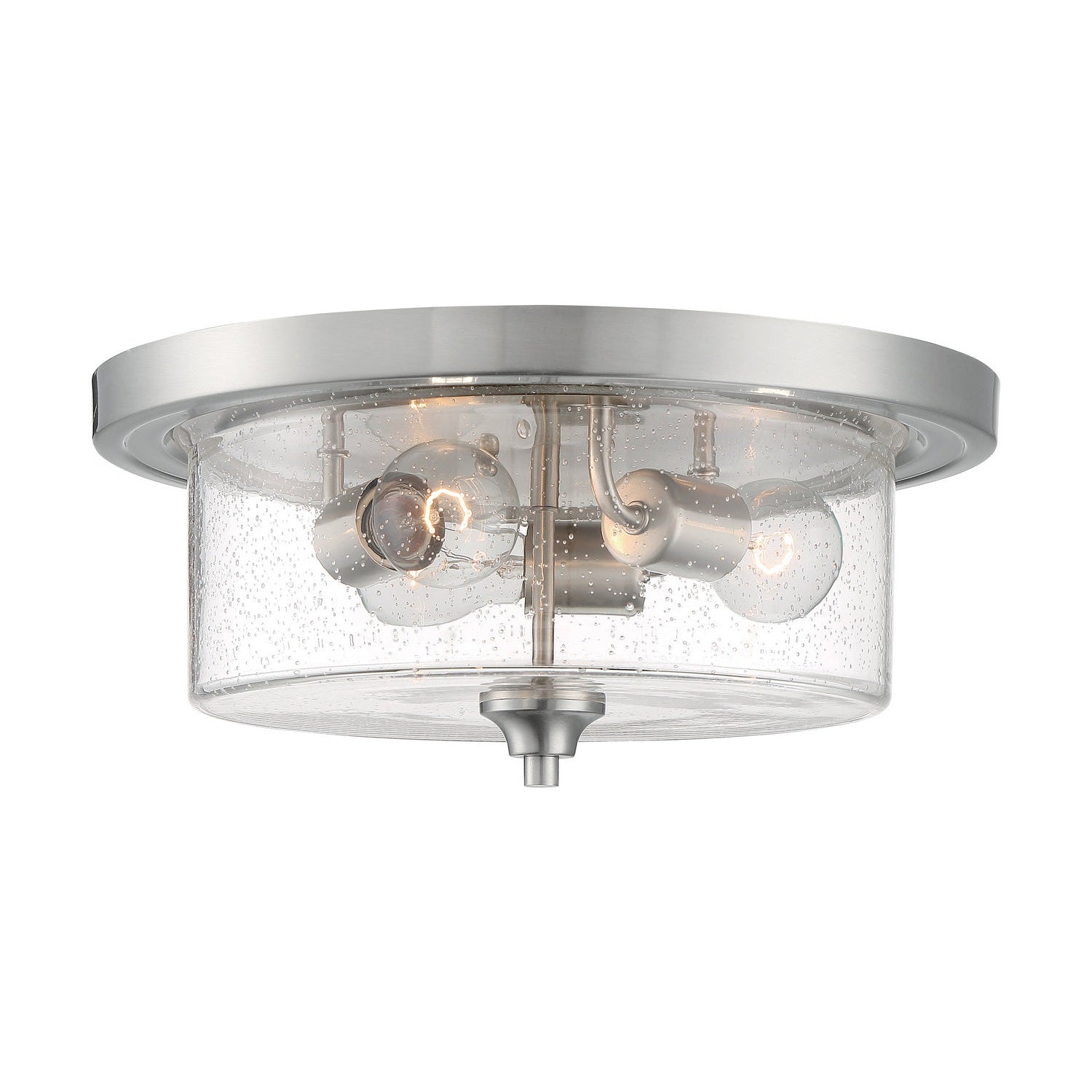 Nuvo Lighting - 60-7191 - Three Light Flush Mount - Bransel - Brushed Nickel