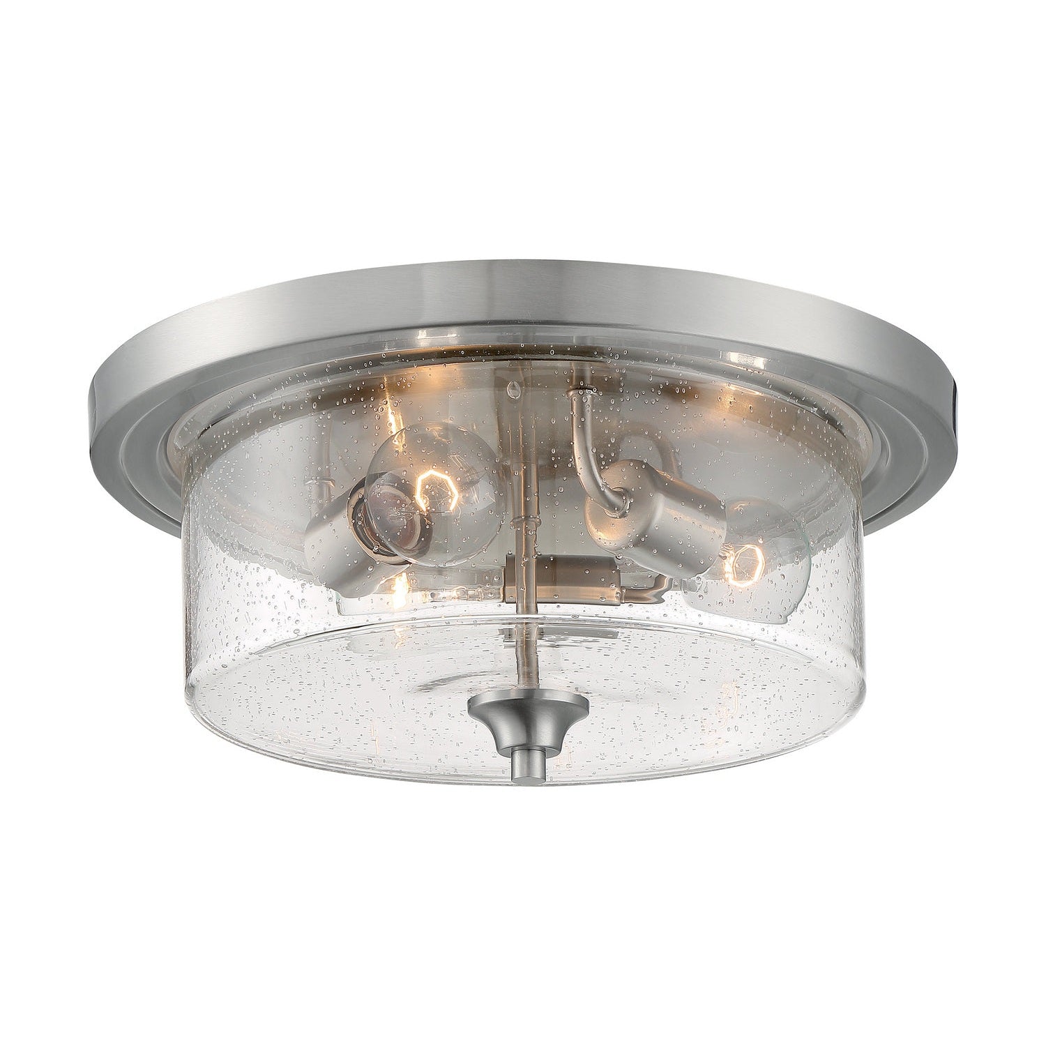 Nuvo Lighting - 60-7191 - Three Light Flush Mount - Bransel - Brushed Nickel