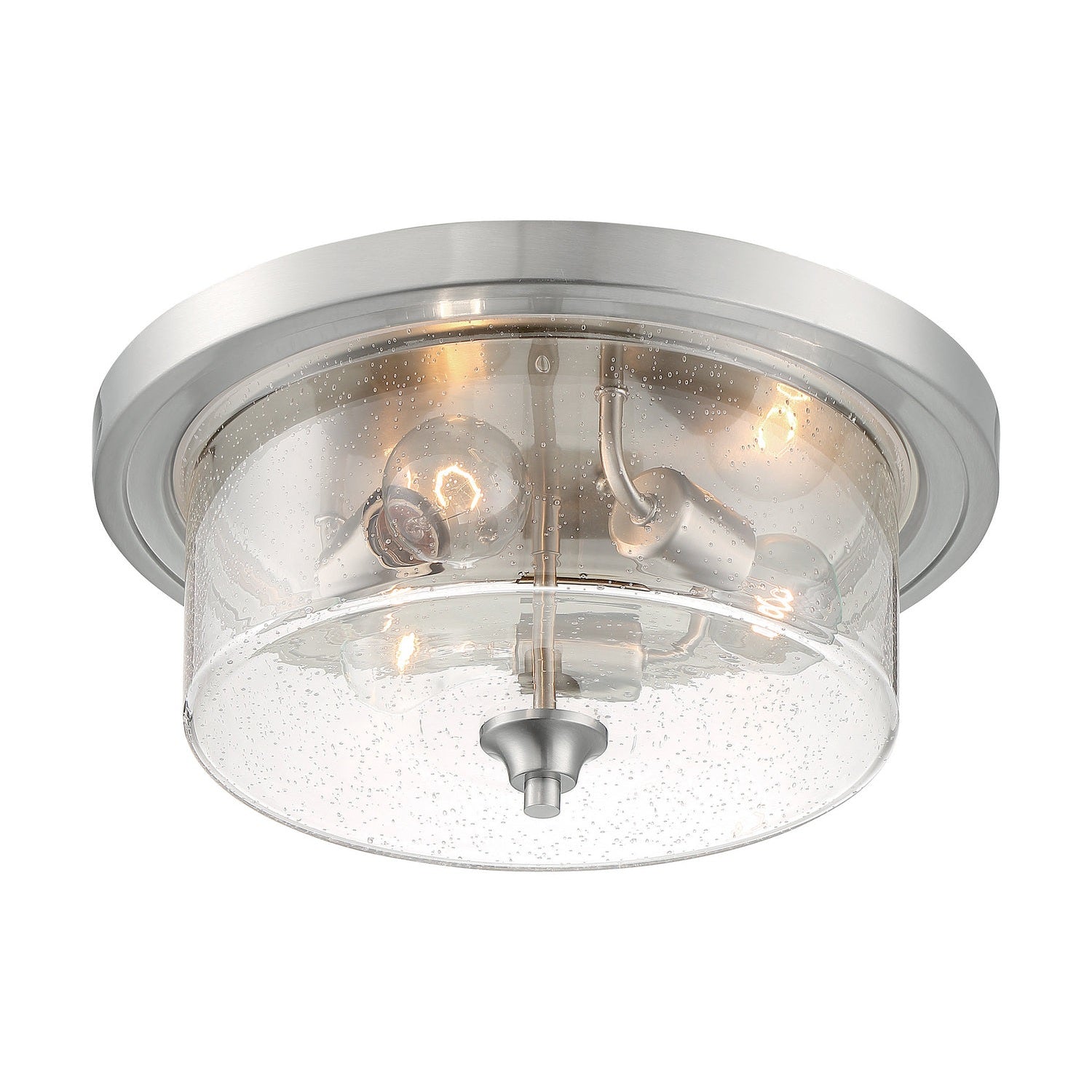 Nuvo Lighting - 60-7191 - Three Light Flush Mount - Bransel - Brushed Nickel