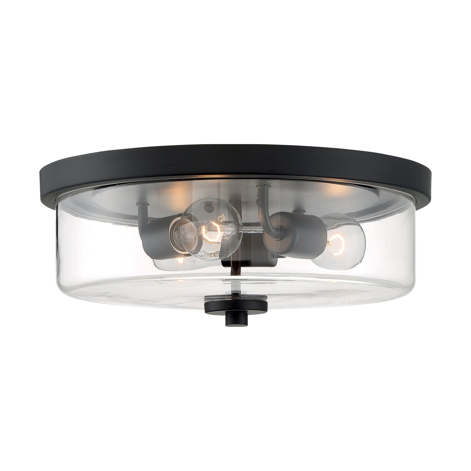 Nuvo Lighting - 60-7269 - Three Light Flush Mount - Sommerset - Matte Black