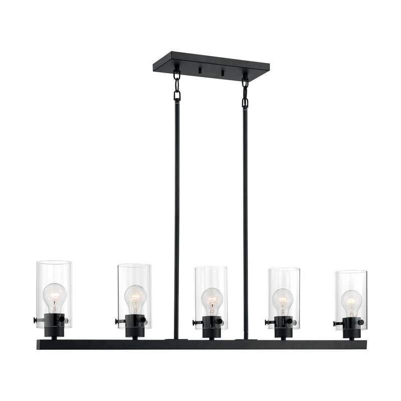 Nuvo Lighting - 60-7276 - Five Light Island Pendant - Sommerset - Matte Black