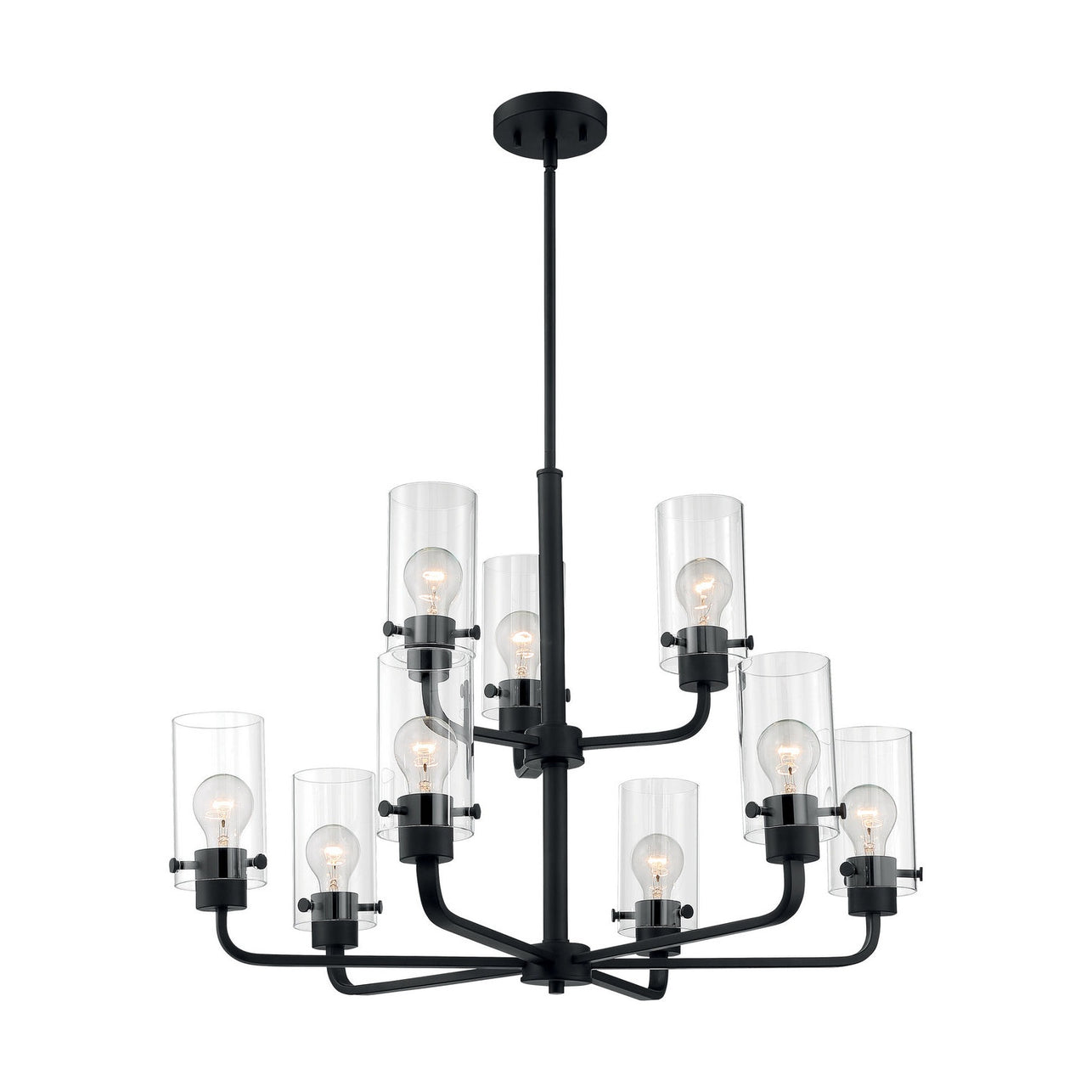 Nuvo Lighting - 60-7279 - Nine Light Chandelier - Sommerset - Matte Black