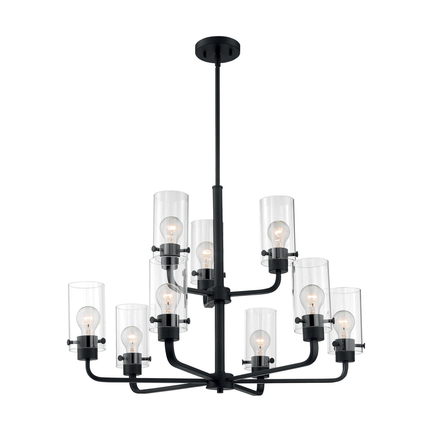 Nuvo Lighting - 60-7279 - Nine Light Chandelier - Sommerset - Matte Black