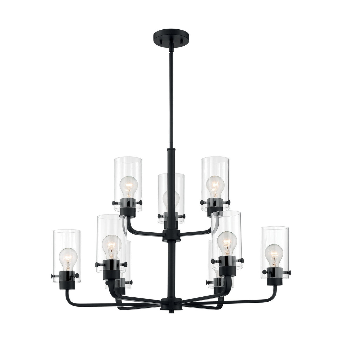 Nuvo Lighting - 60-7279 - Nine Light Chandelier - Sommerset - Matte Black