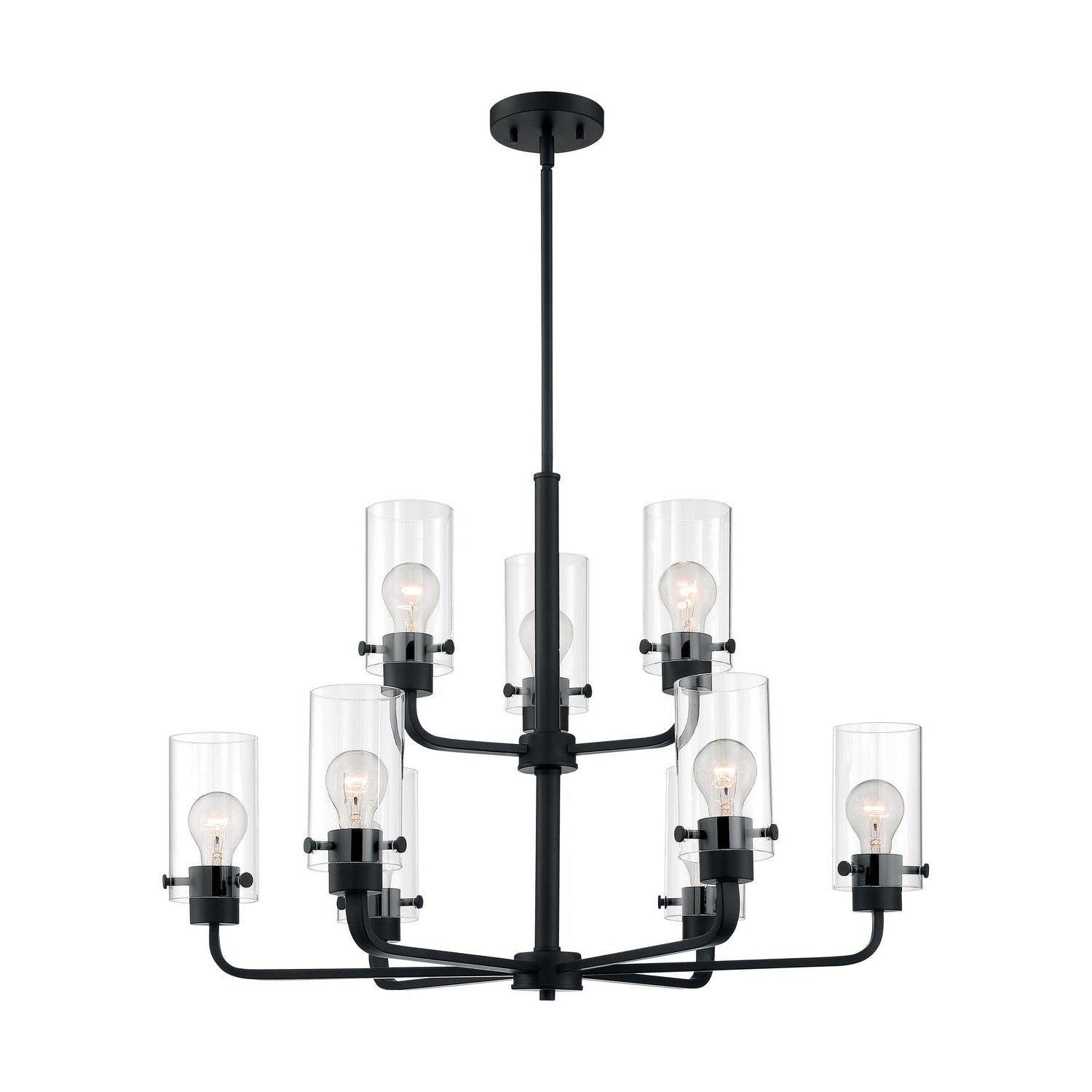 Nuvo Lighting - 60-7279 - Nine Light Chandelier - Sommerset - Matte Black