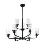 Nuvo Lighting - 60-7279 - Nine Light Chandelier - Sommerset - Matte Black