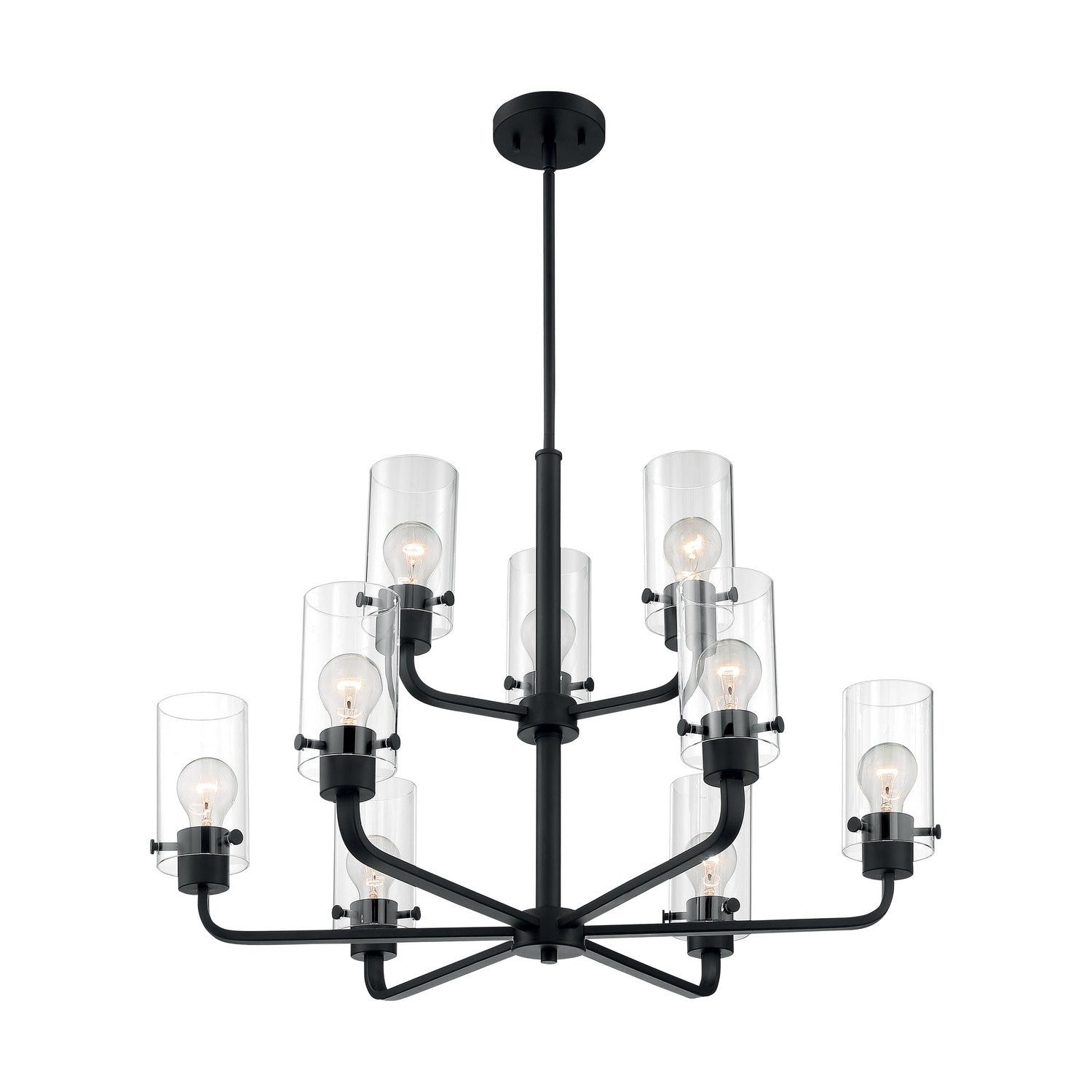 Nuvo Lighting - 60-7279 - Nine Light Chandelier - Sommerset - Matte Black